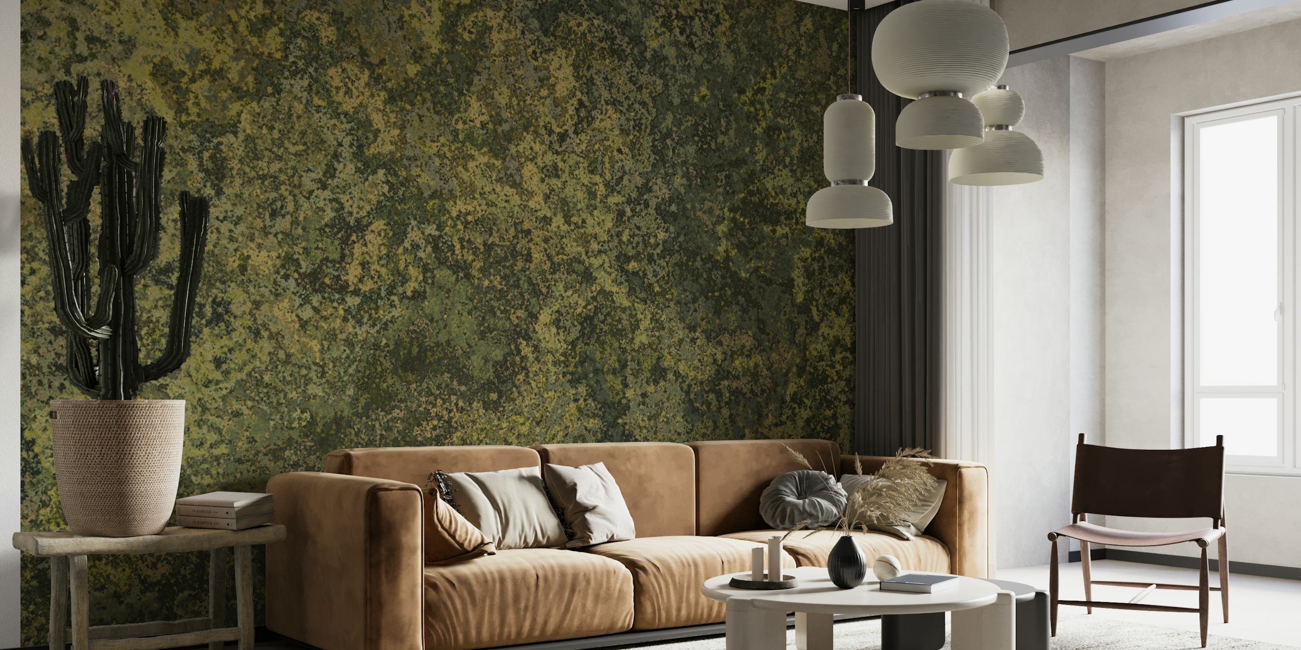Rough And Tough Brown Green wallpaper in room