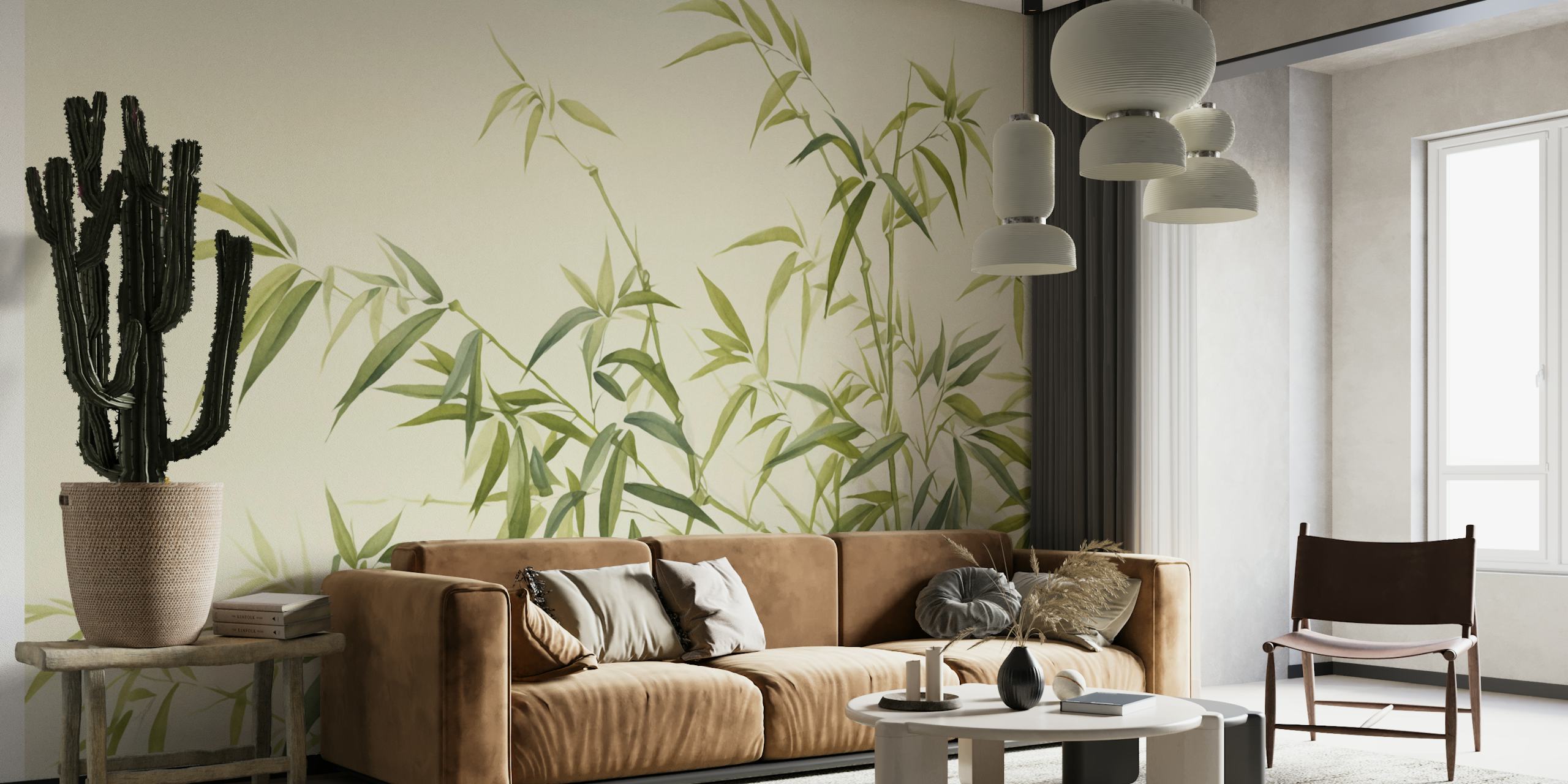 Tapeta Tranquil Bamboo Breeze u sobi