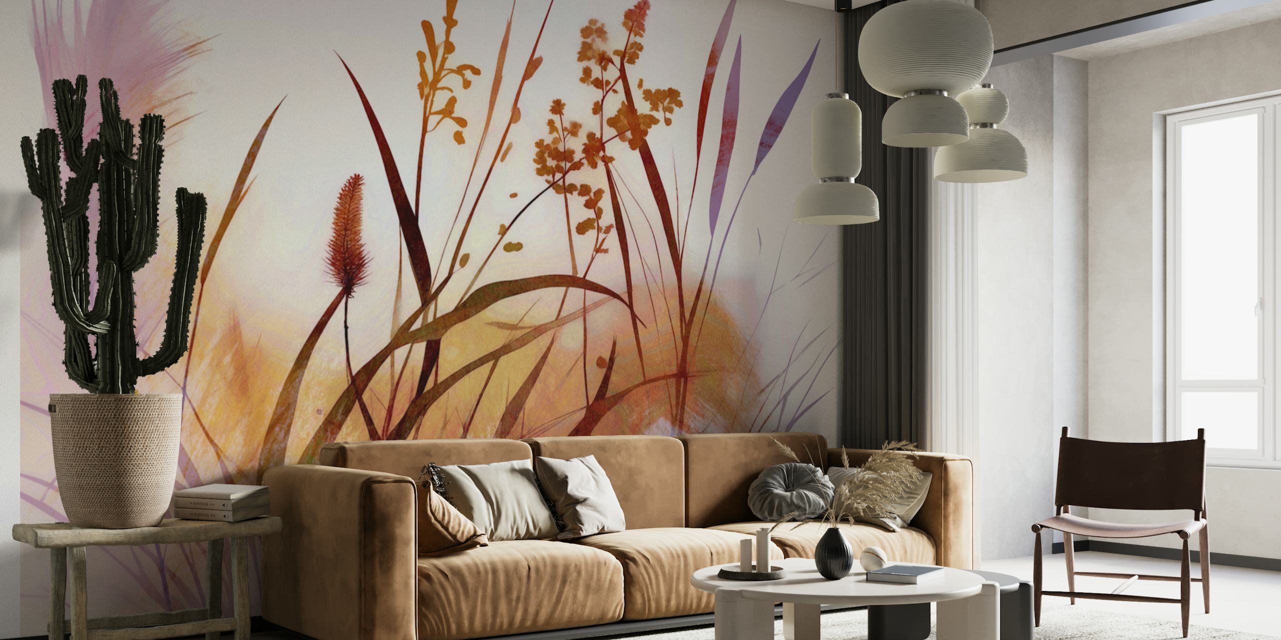 Autumn Whisper Grass tapet i et rom