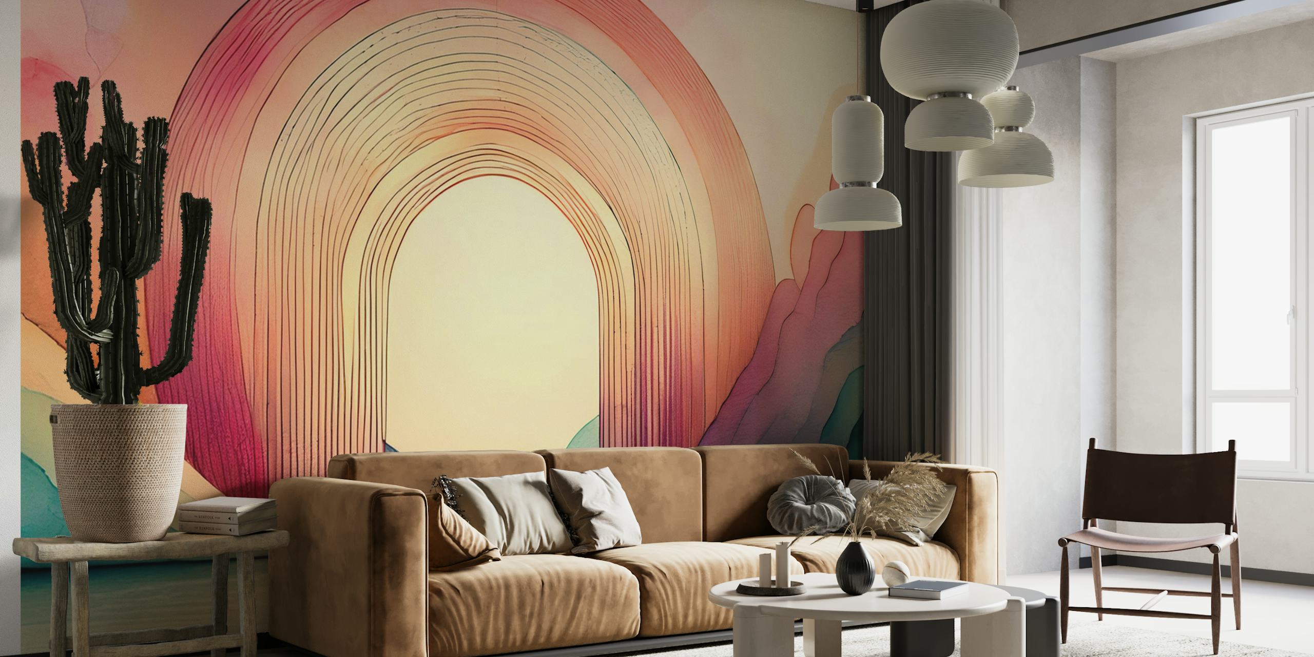 Rainbow Dream Arches 2 tapet i et rum