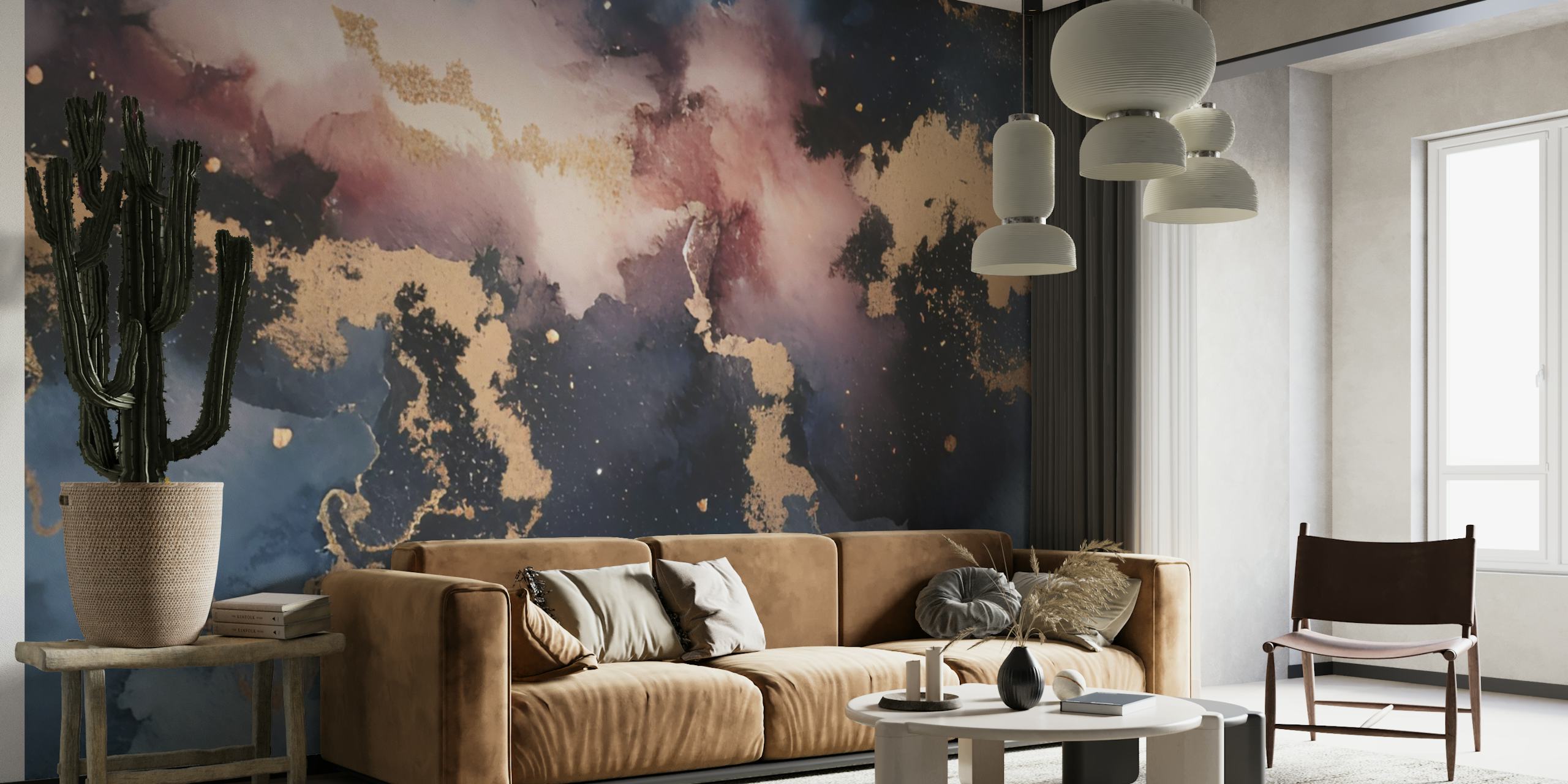 Celestial Dreamscape wallpaper in a room setting