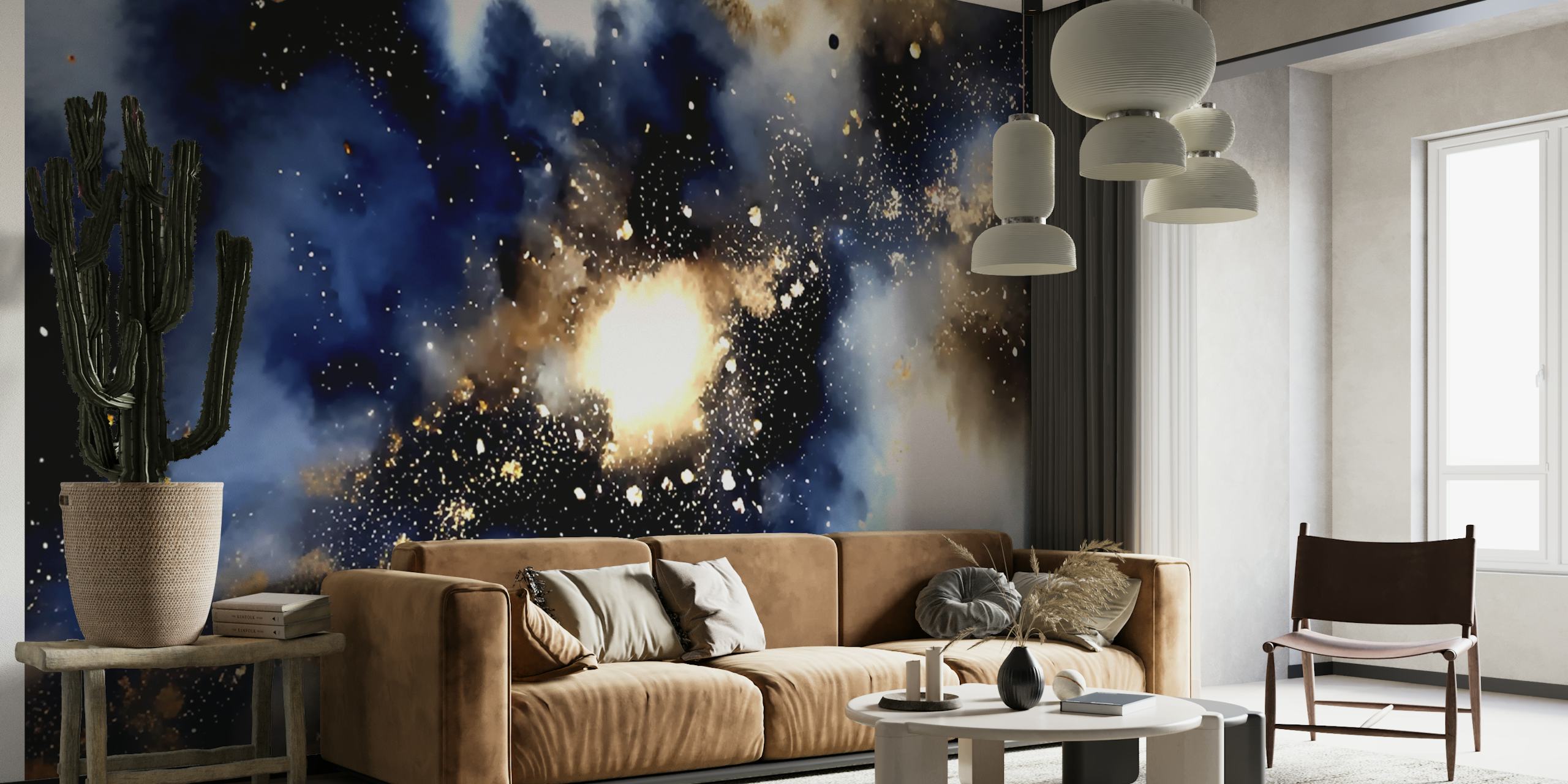 Cosmic Radiance tapetti huoneessa