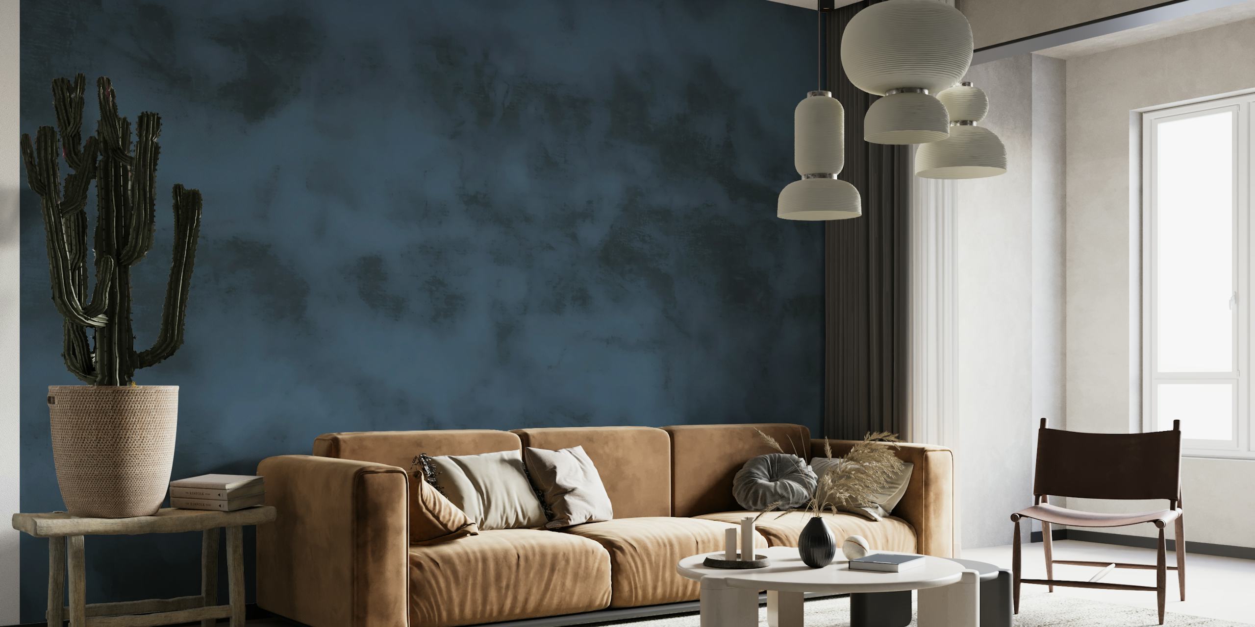 Papel de parede Midnight Velvet em um quarto