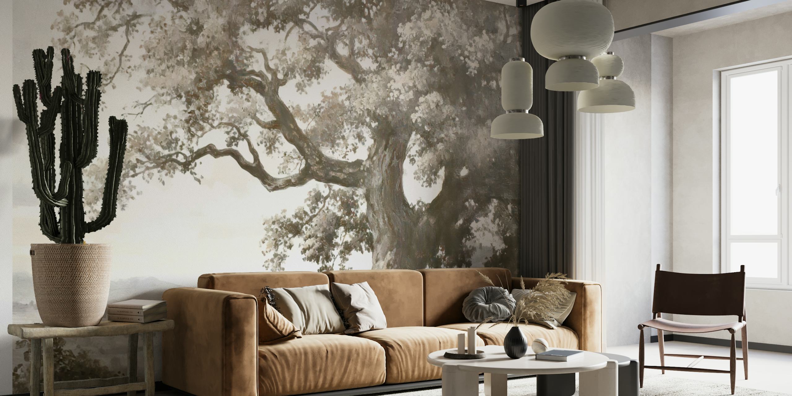 Tapeta Timeless Oak Panorama w pokoju