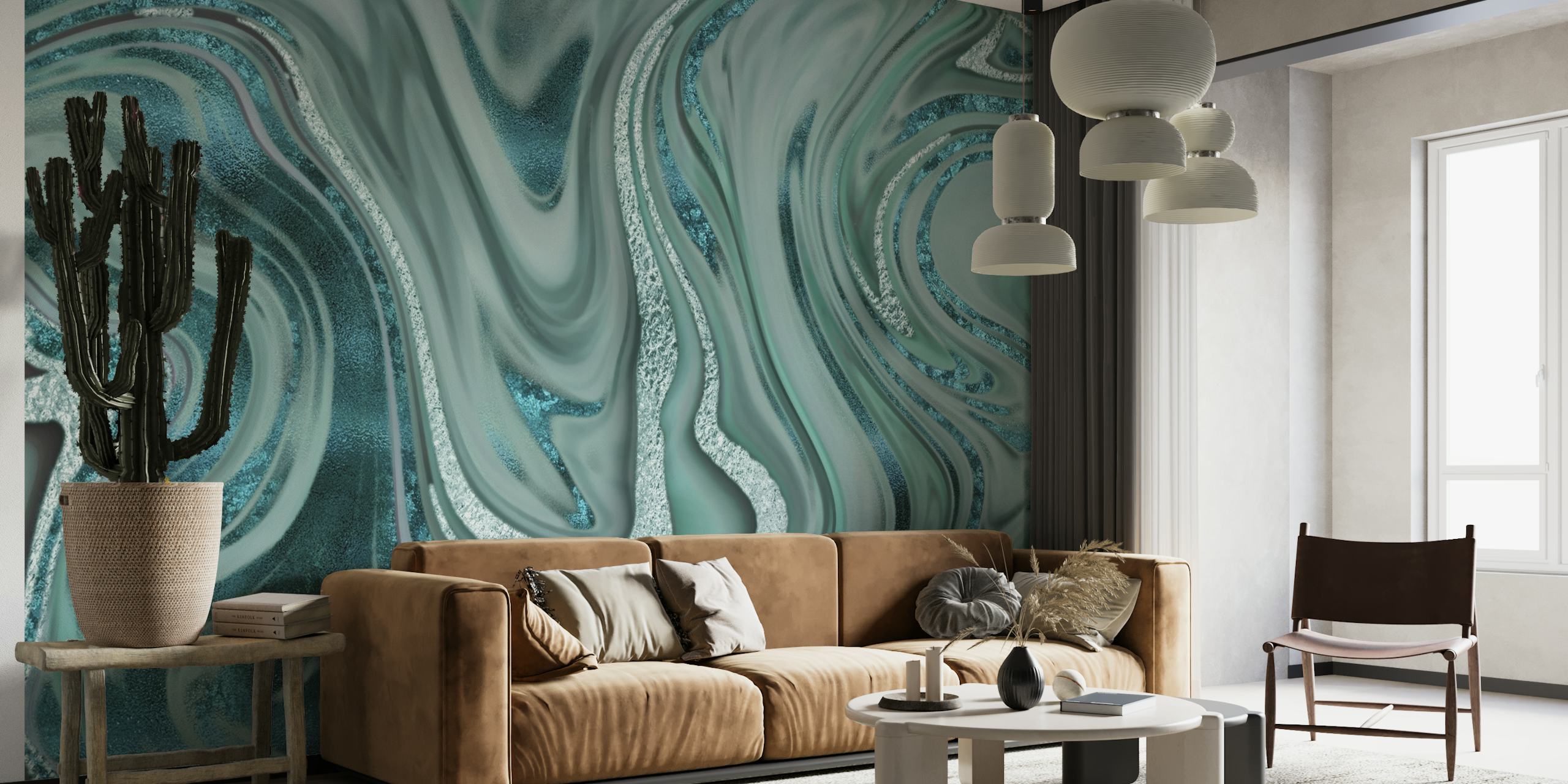 Magic Marble Turquoise wallpaper
