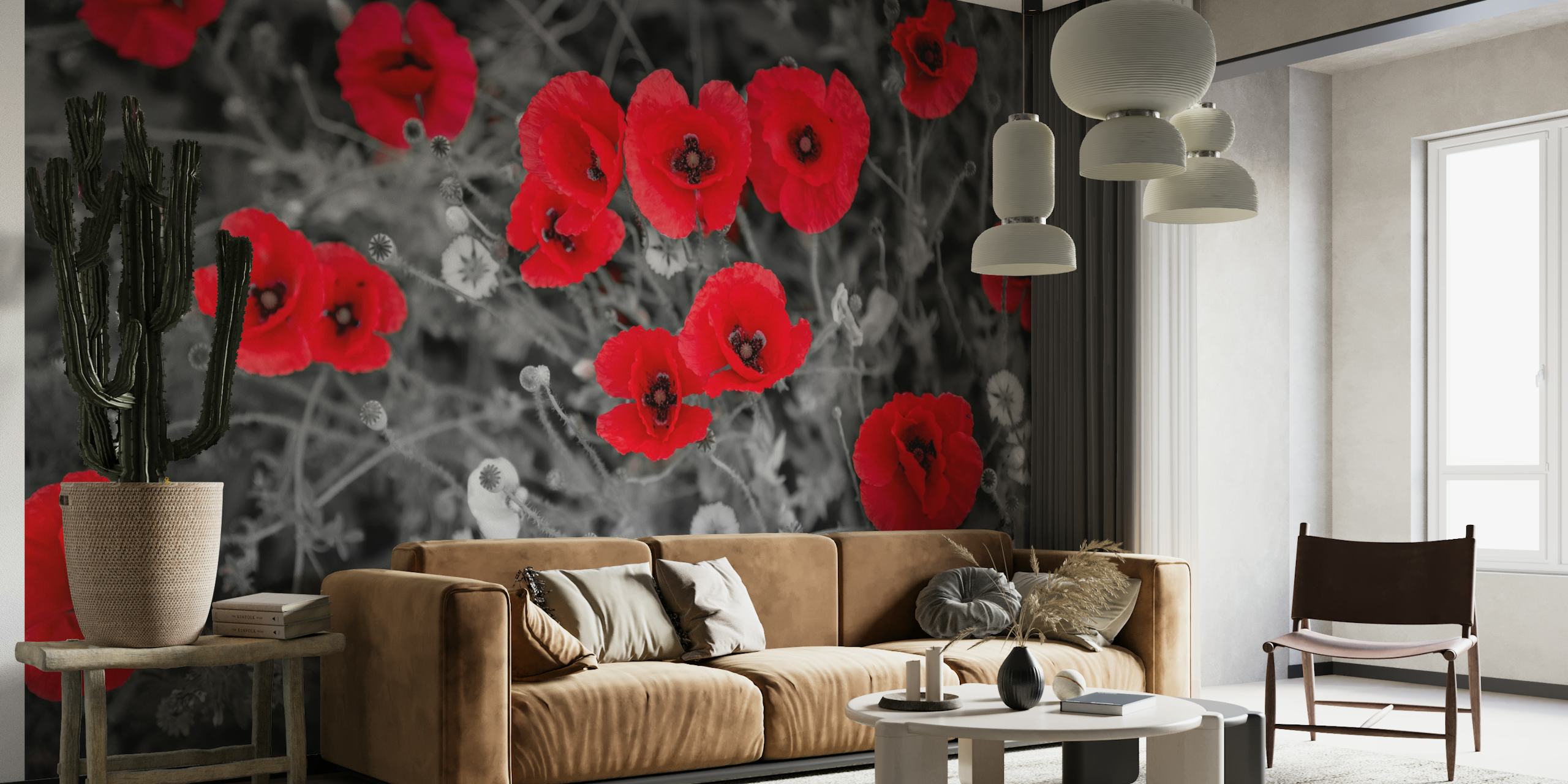 Poppies Colourkey wallpaper