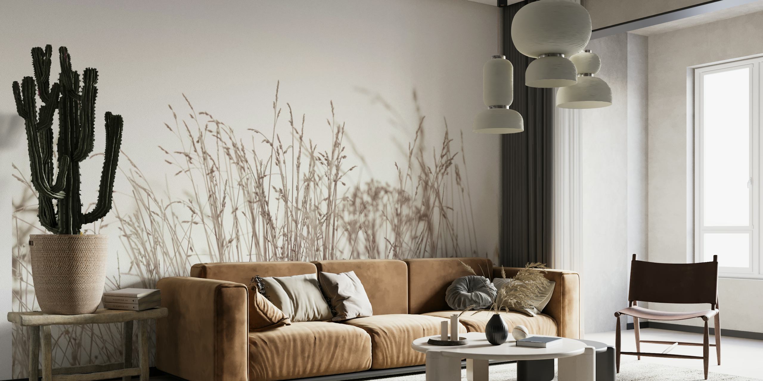 Tranquil Grasslands wallpaper i ett rum