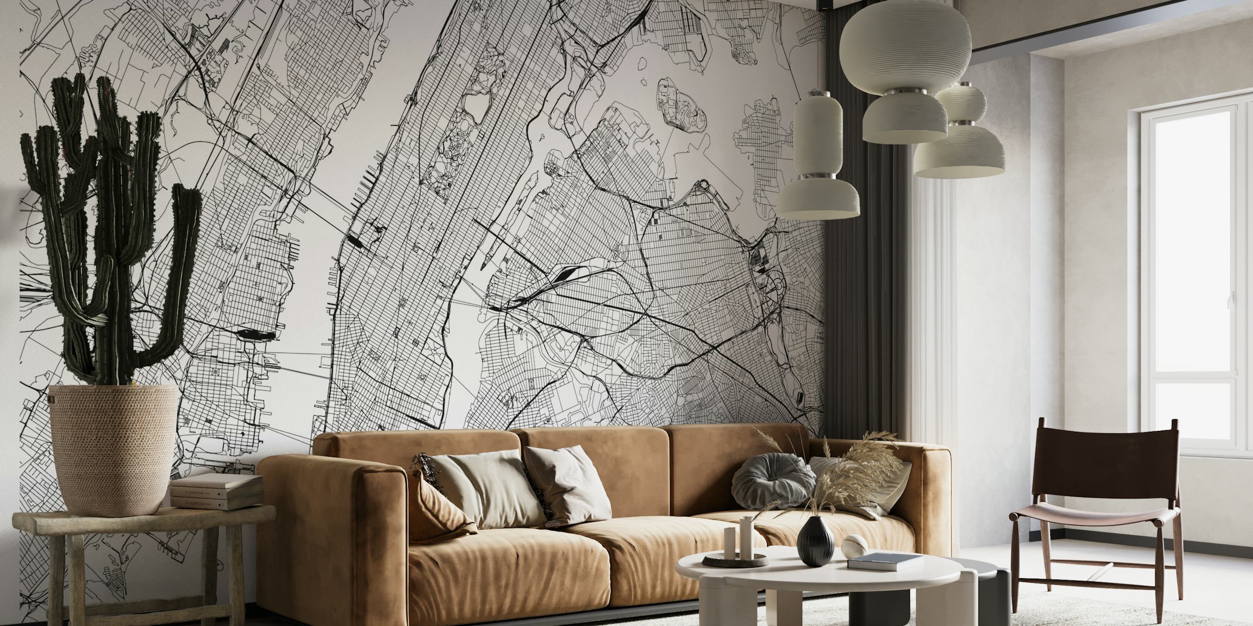 High-definition New York City Map Wall Mural