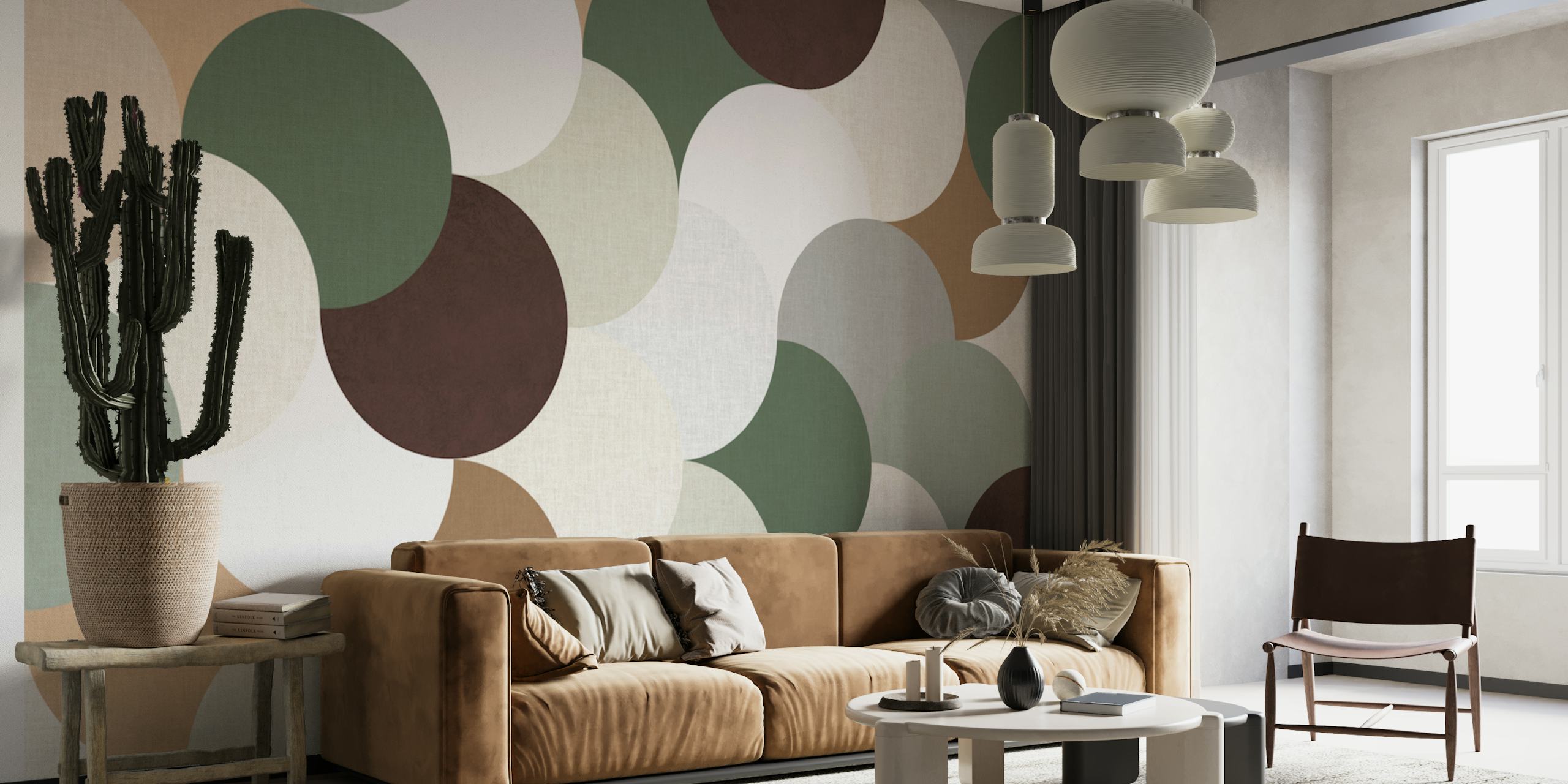Geometric Modern tapet i en rominnstilling