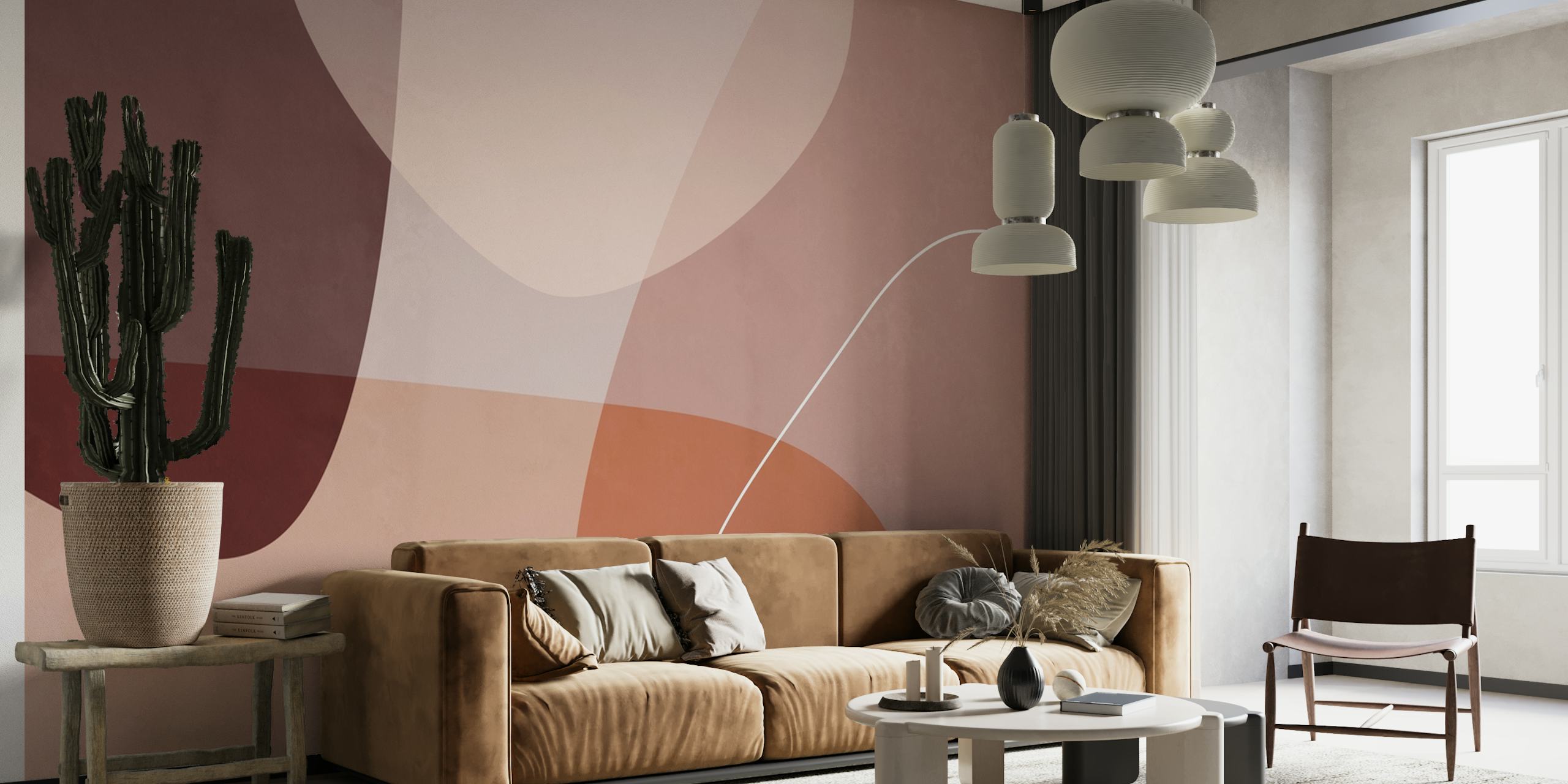 Moderne Tapetdesign Med Flytende Former