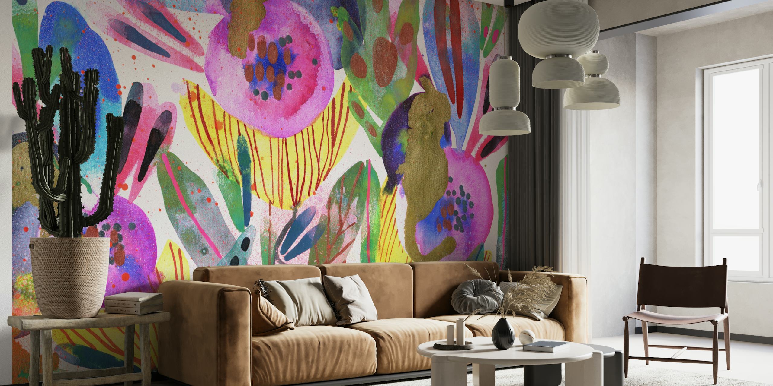 Magican Canvas wallpaper design in a room