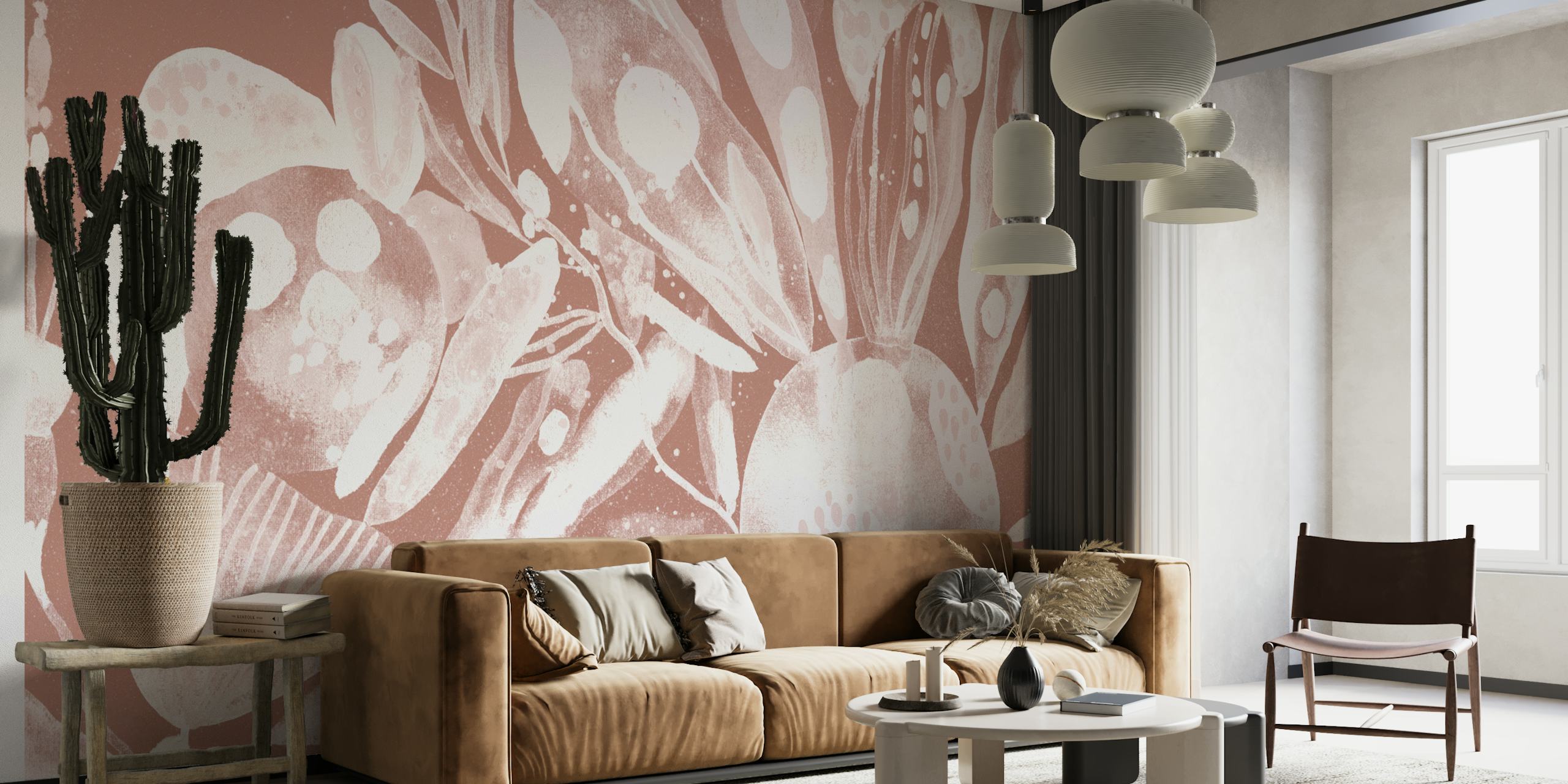 Dizajn tapete Neutral Canvas u sobi