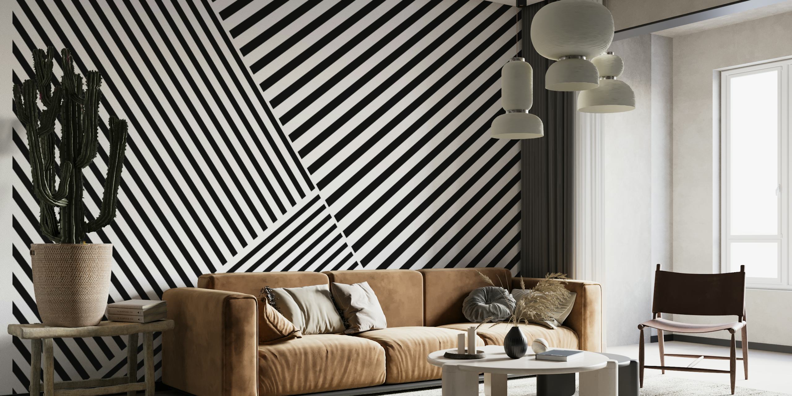 Contemporary Stripe Design tapet i en rumsmiljö