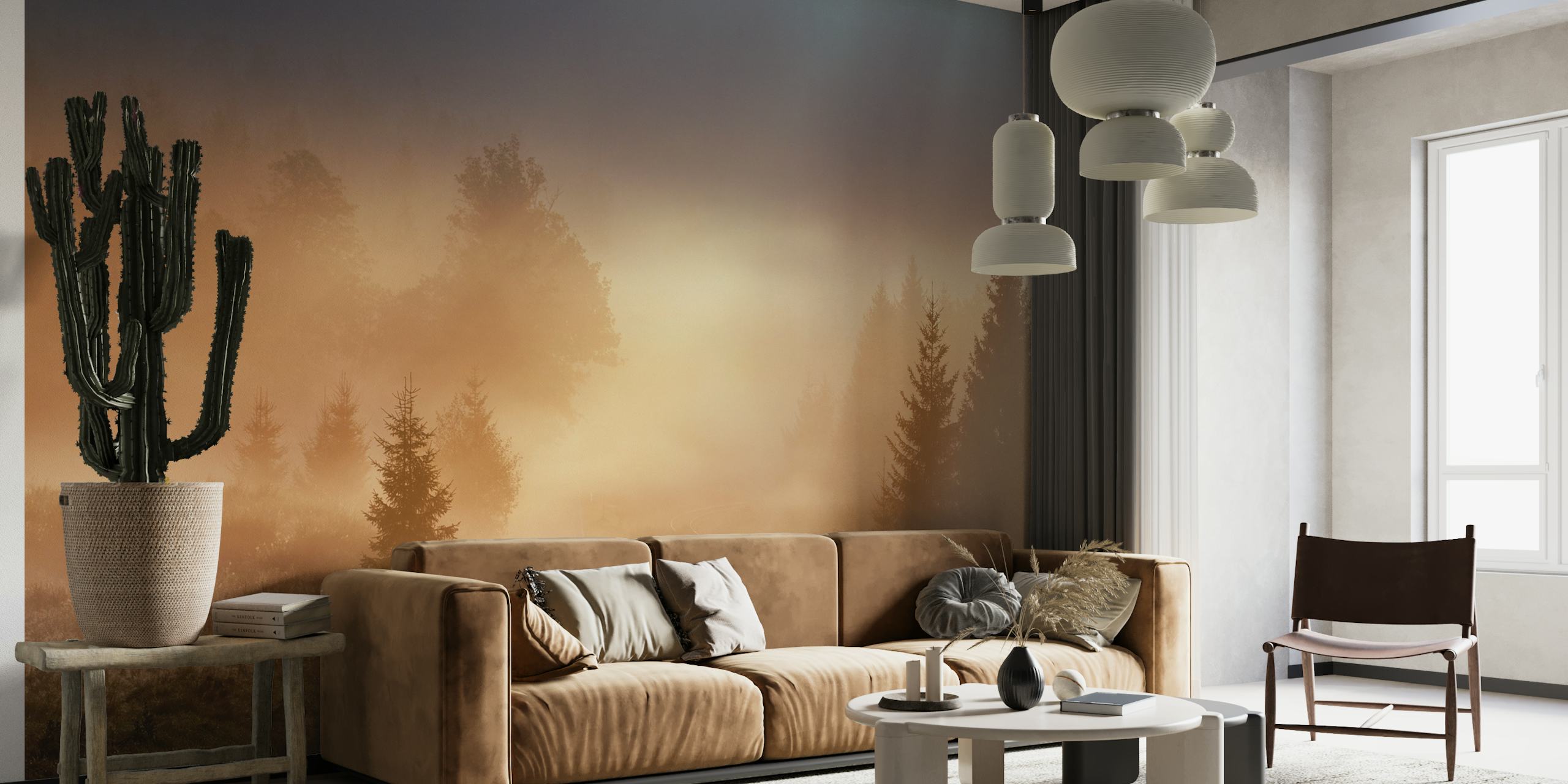 Sumuinen maisematto huoneeseen