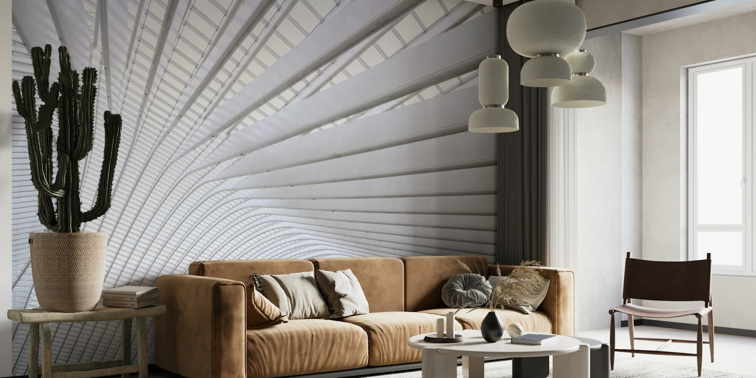 Design de papier peint Curvature dans une pièce