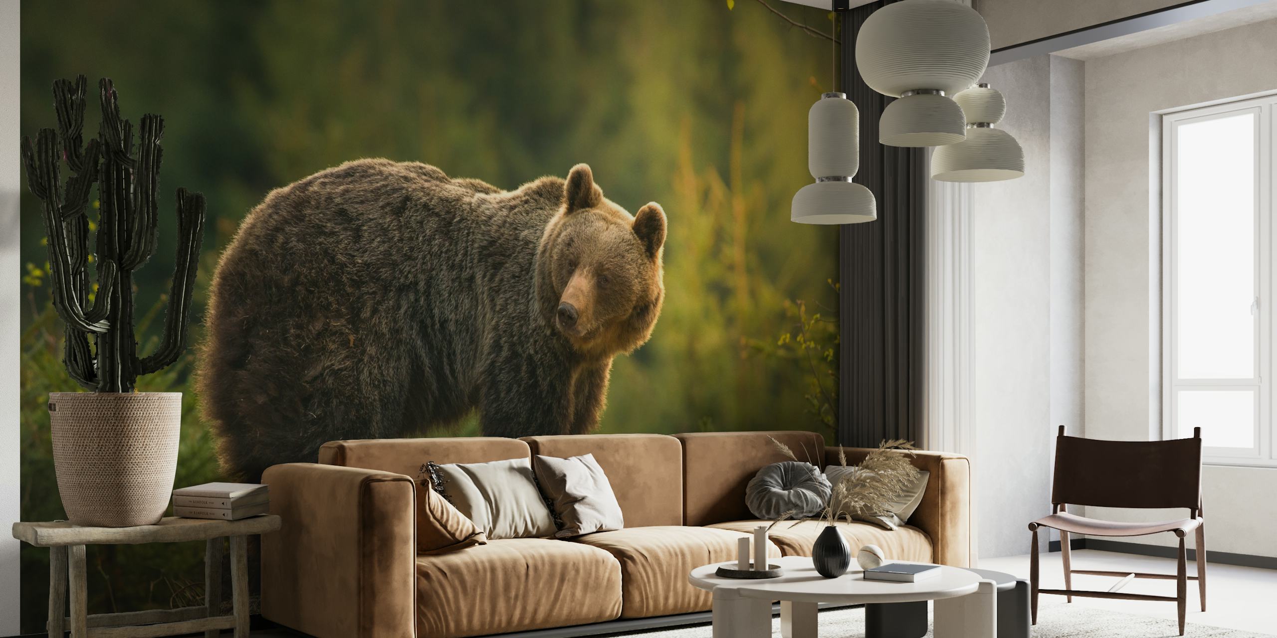 Backlit bear wallpaper