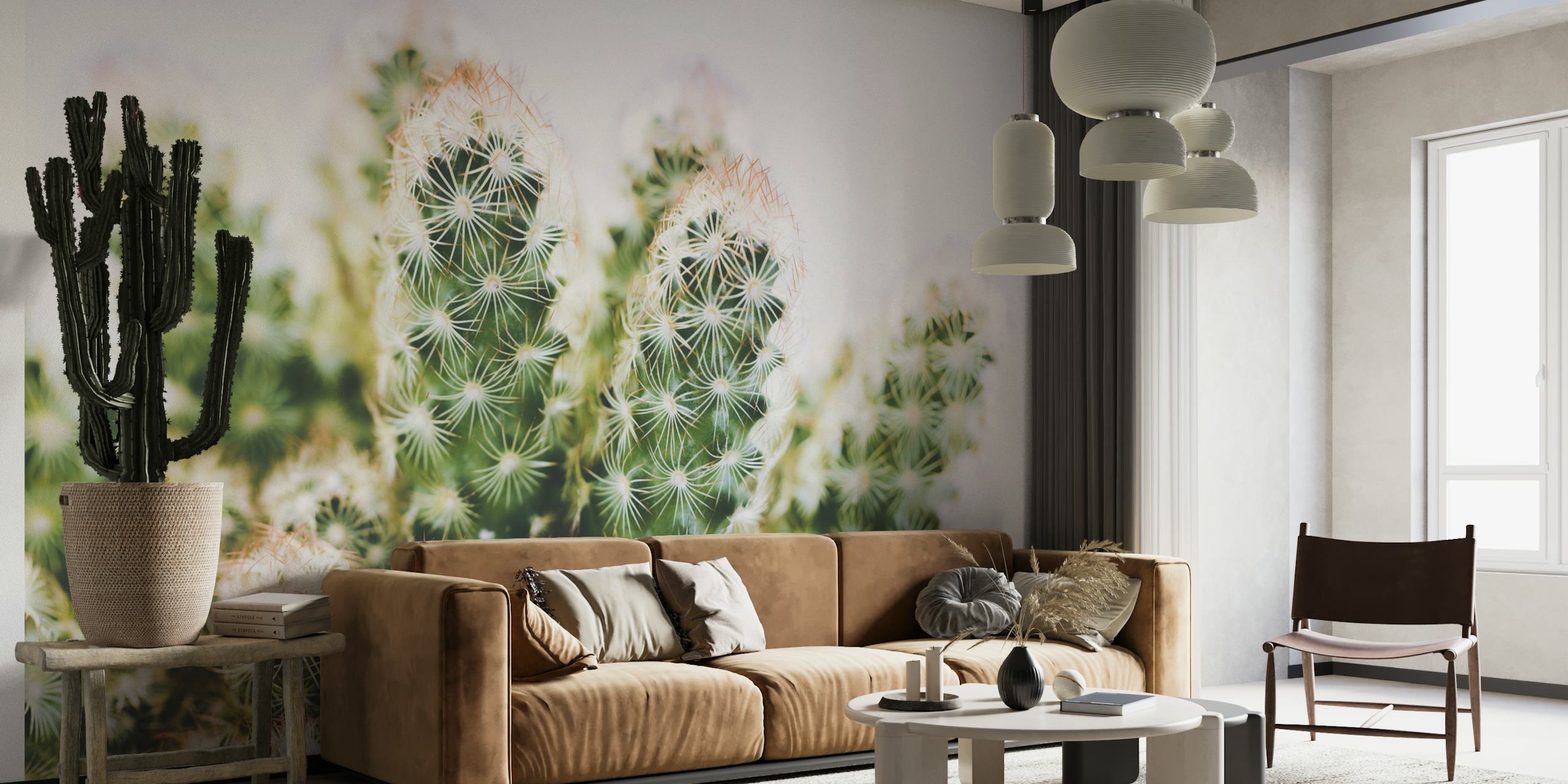 Green cactus wallpaper