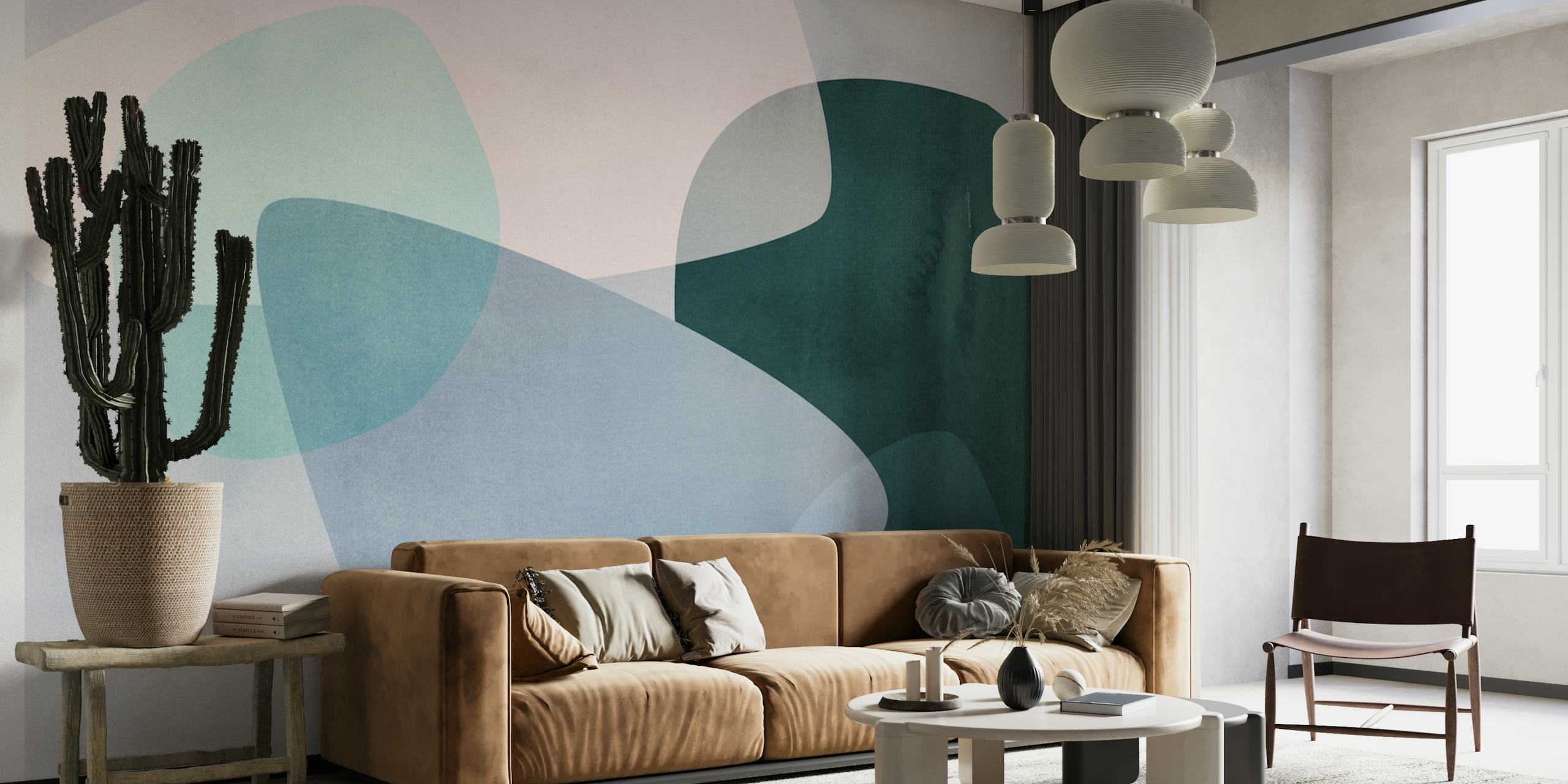 Pastel Abstract Harmony tapet i et rom
