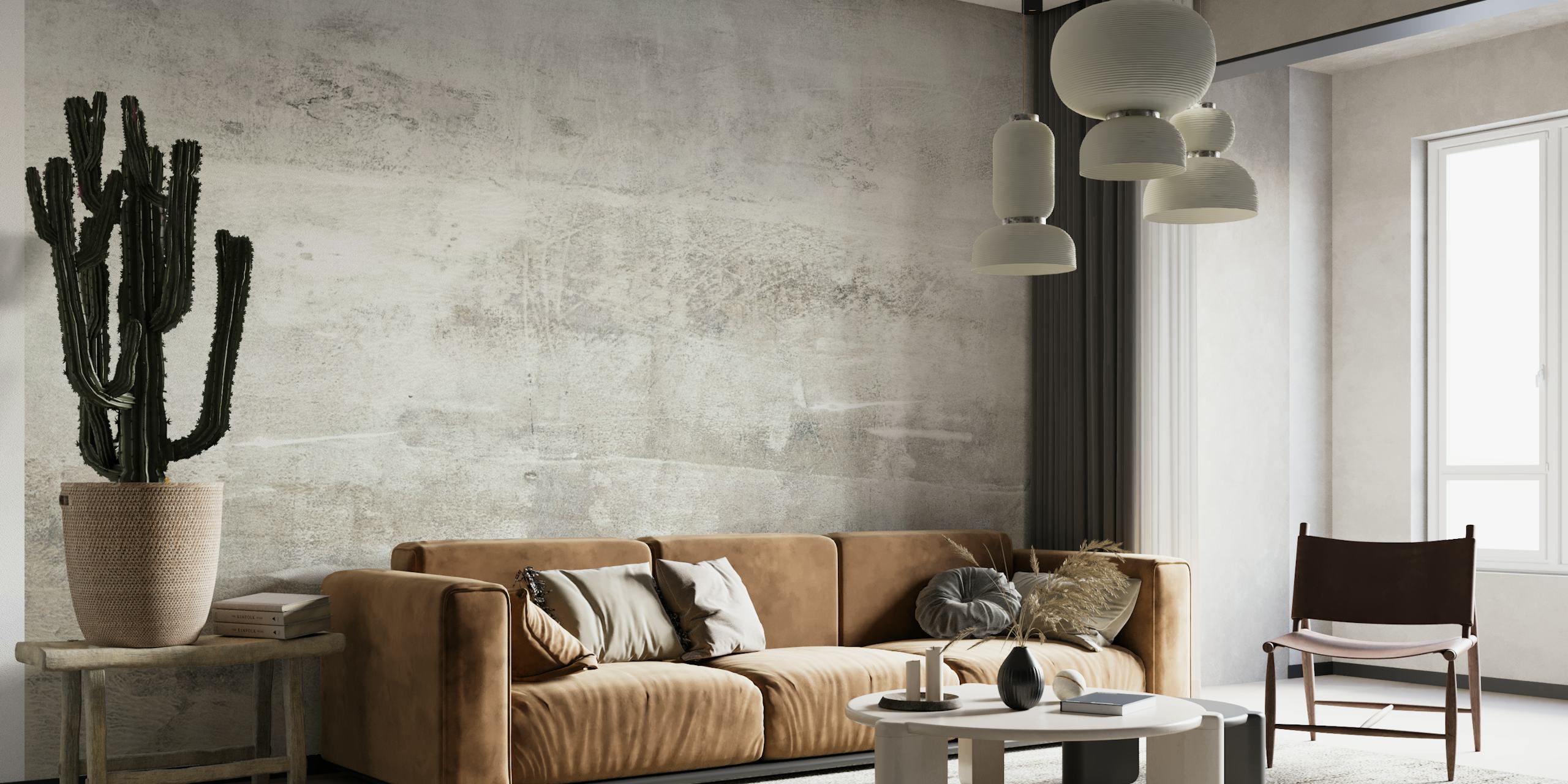 Earthy Neutrals Beige tapetti huoneessa
