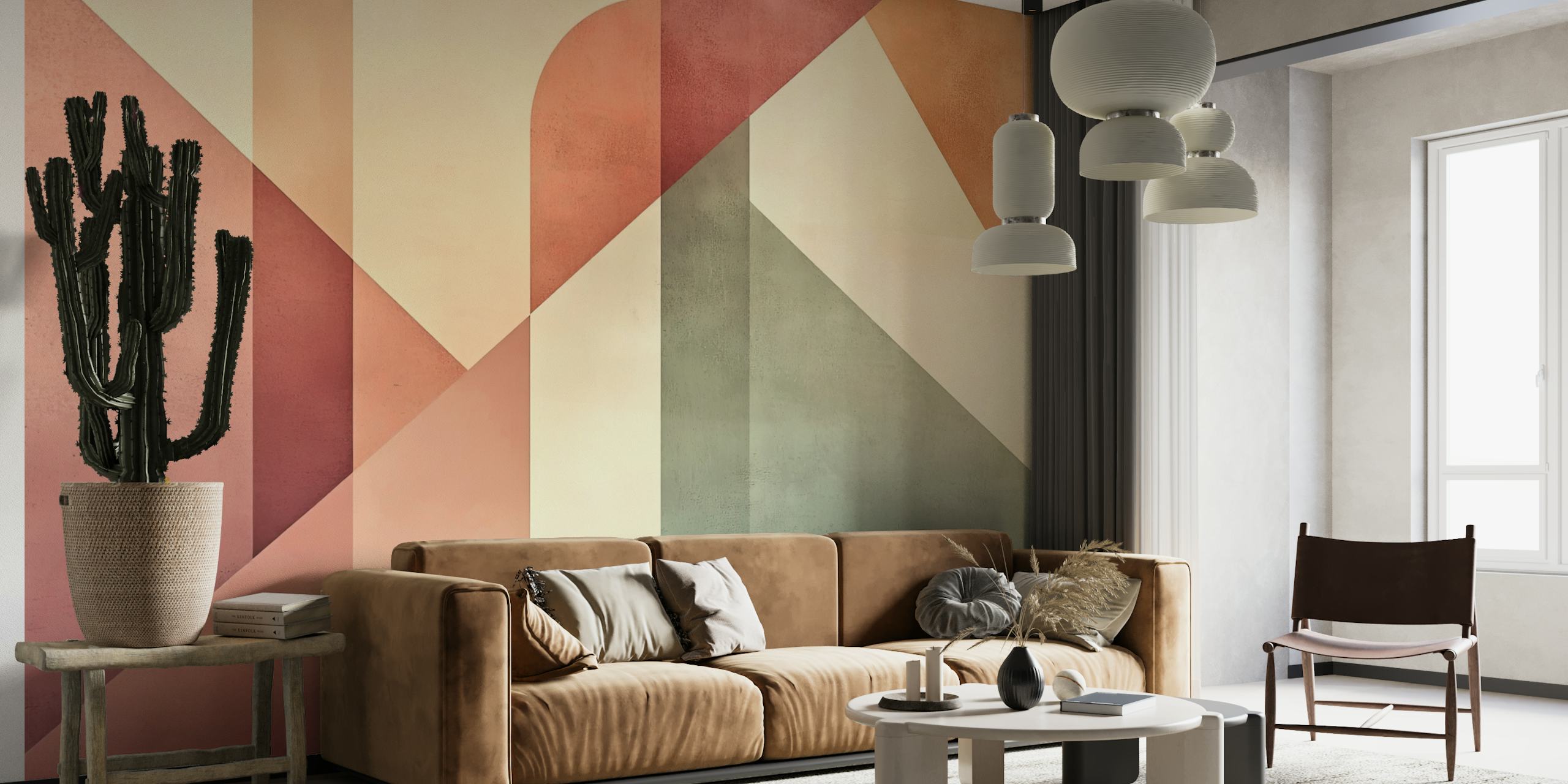 Golden Deco Wall #4 tapetti huoneessa