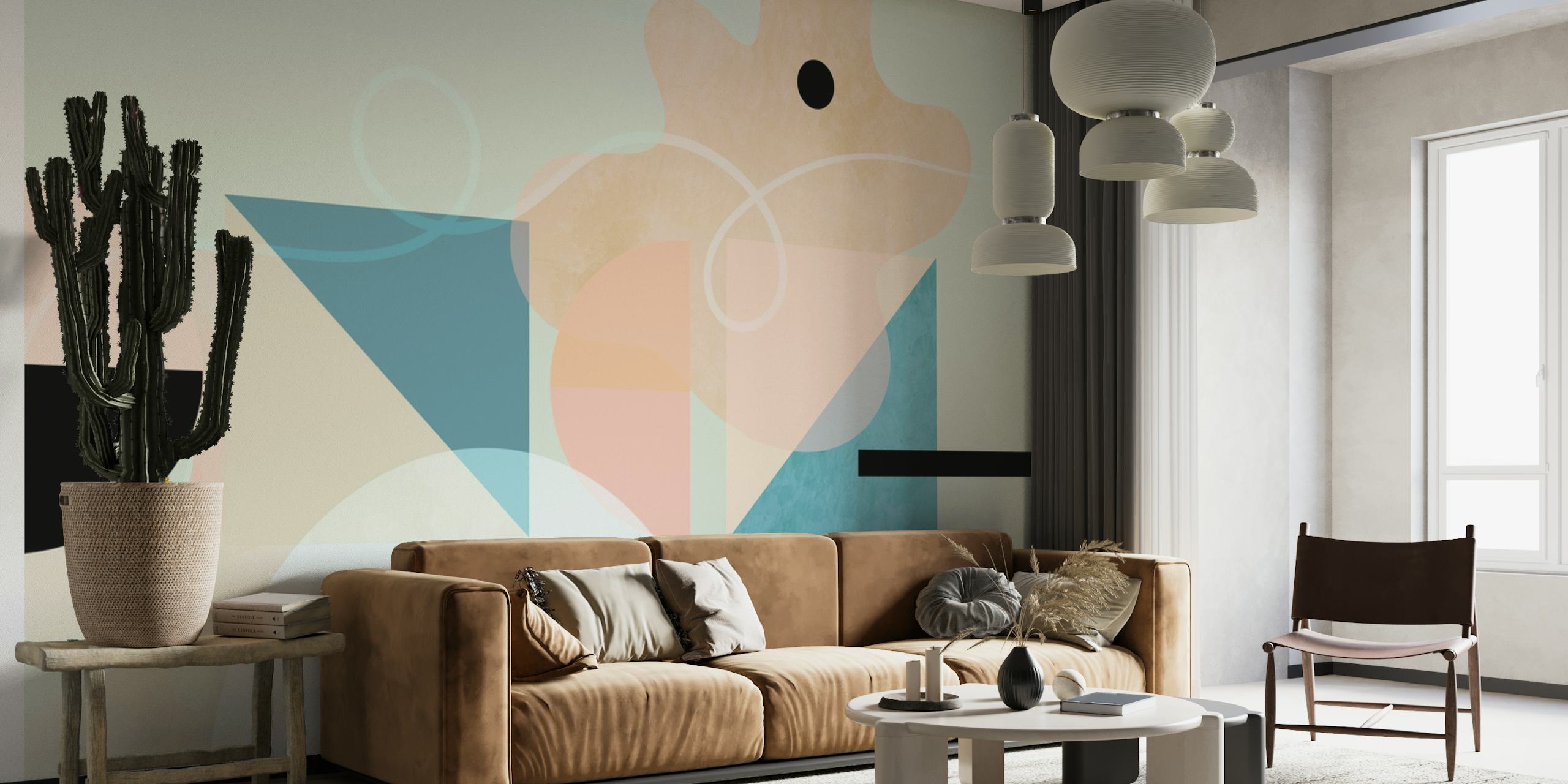 Pastel minimal art wallpaper