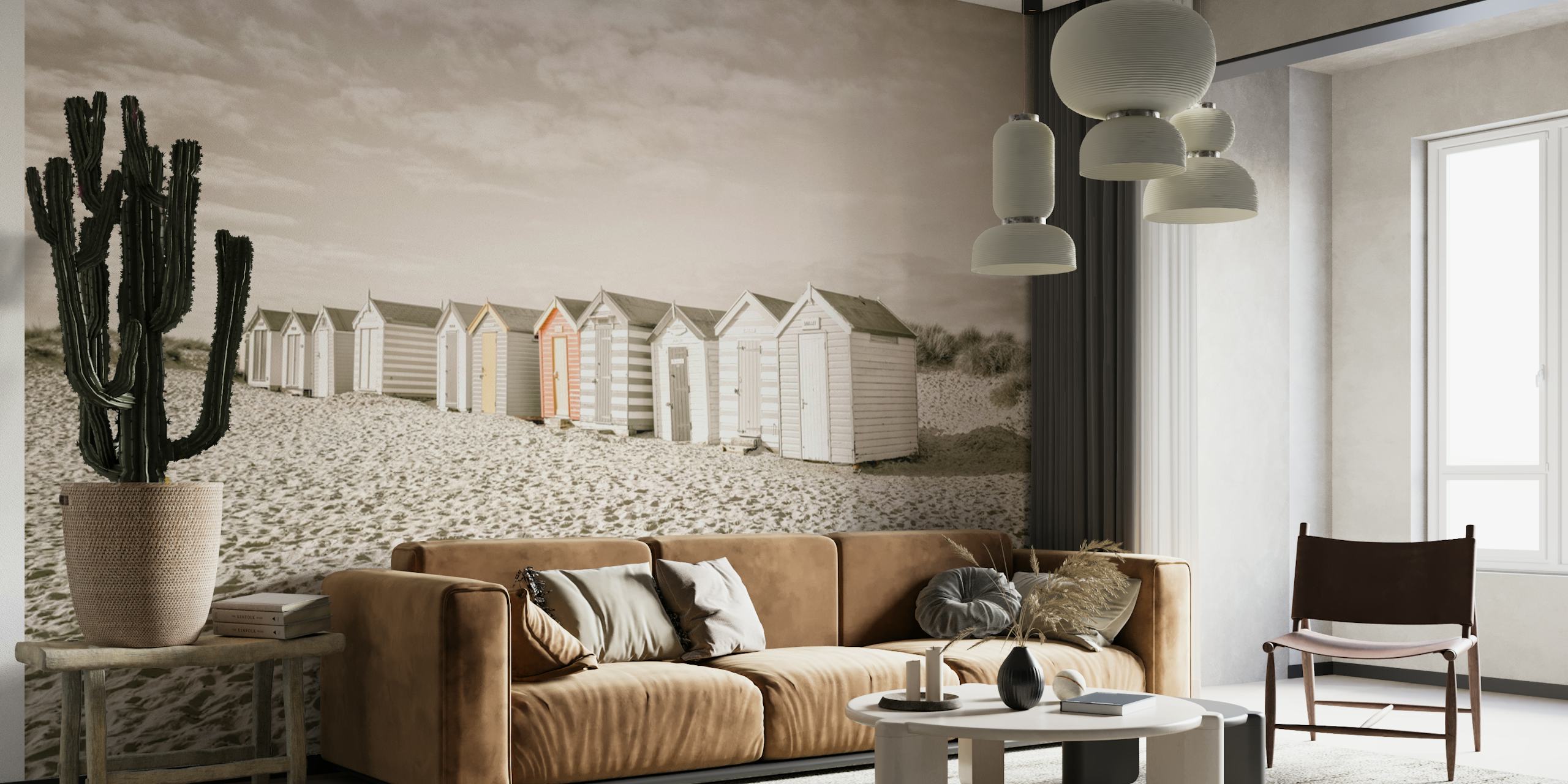 Papier peint Rustic Shoreline Vibe dans une pièce