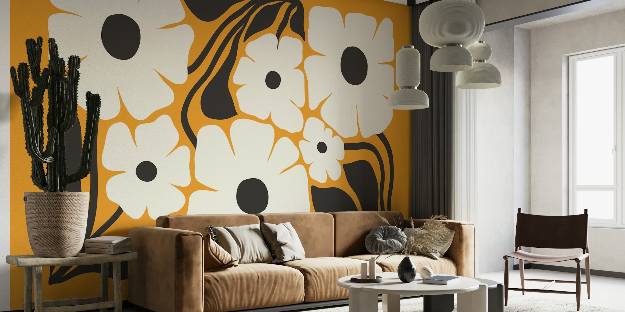 Design floreale in una stanza