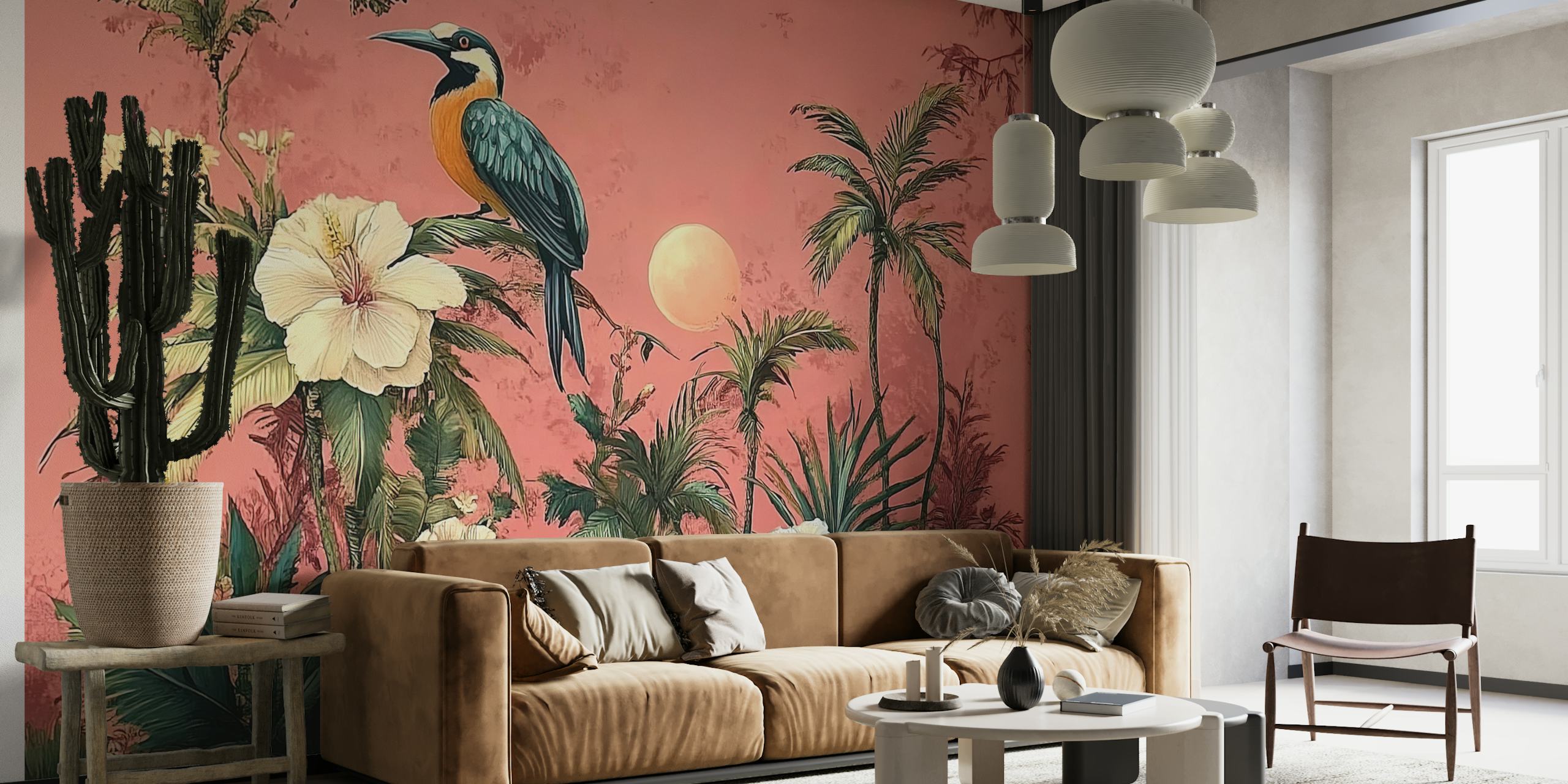 Garden in pink 2 tapetdesign