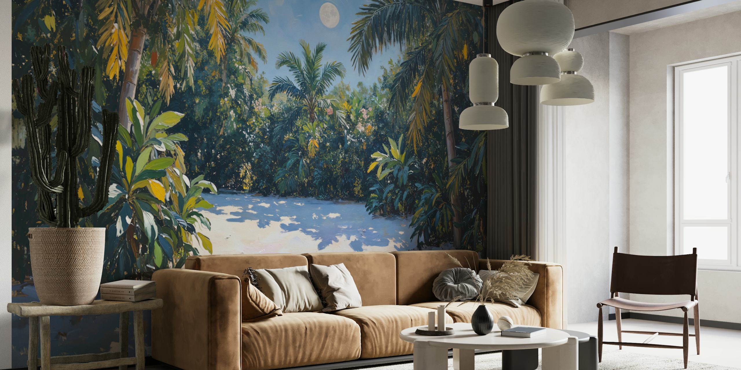 Tropical Moonlit Oasis tapeta w pokoju