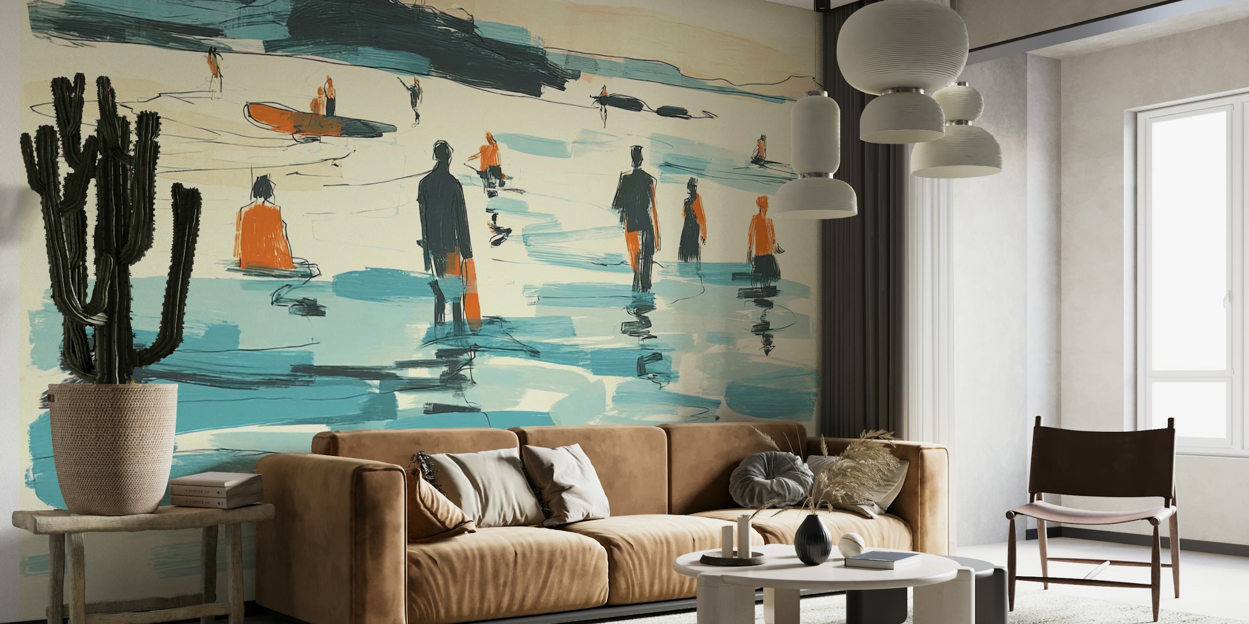 Tapeta Coastal Serenity w pokoju
