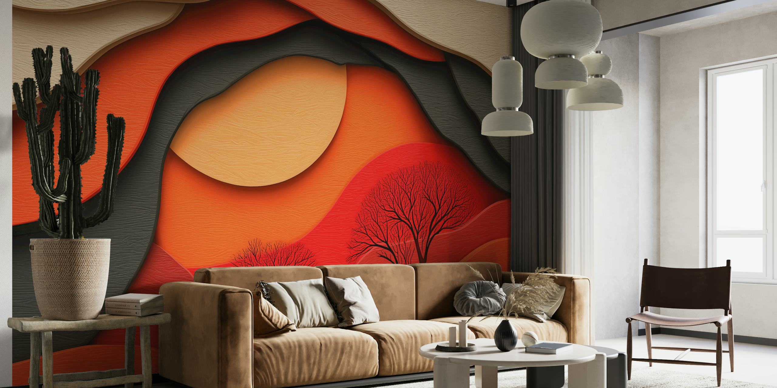 Layers of Evening Glow umělecký design tapet