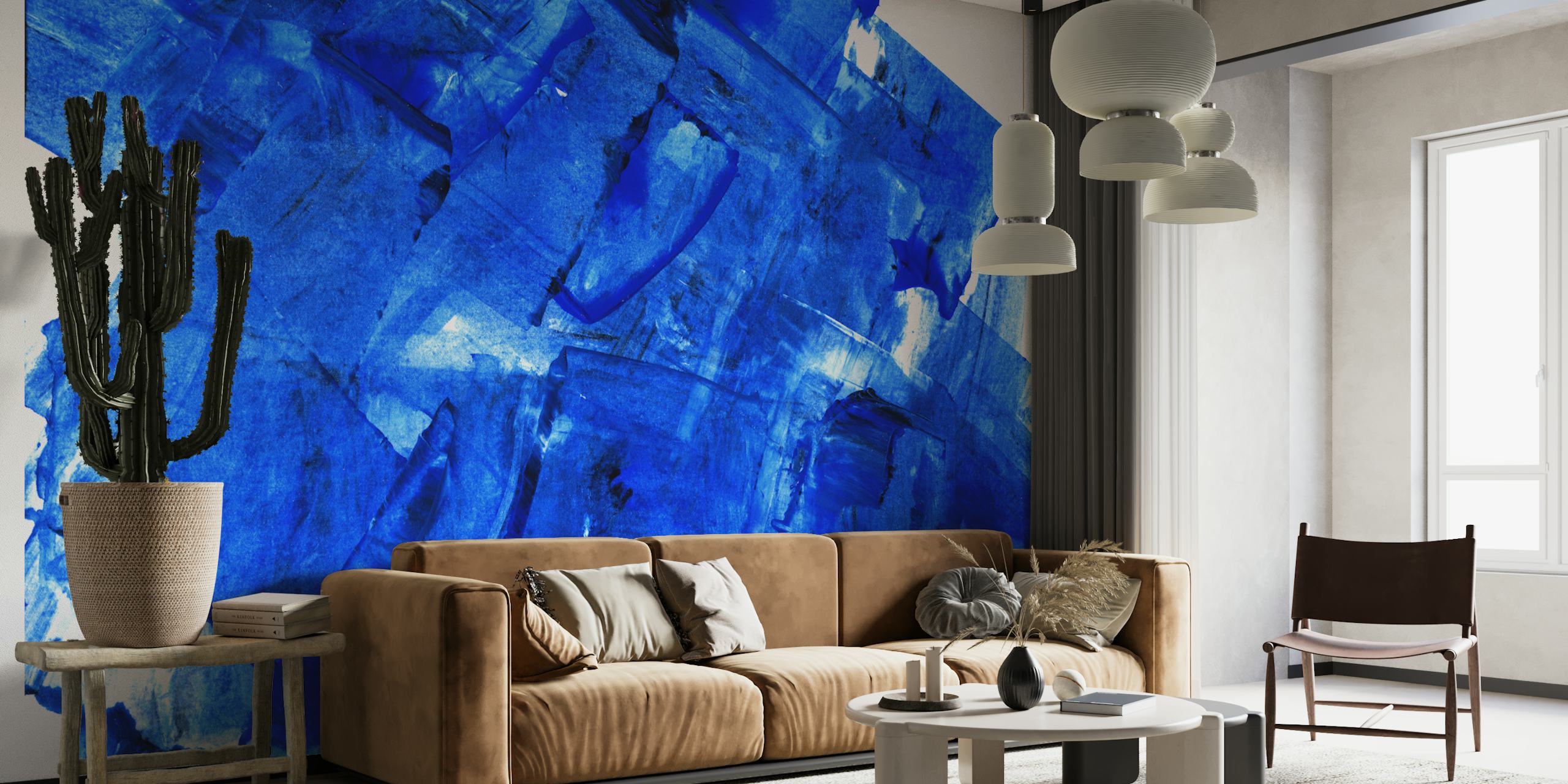 Cobalt Acrylic Painting papier peint dans une pièce