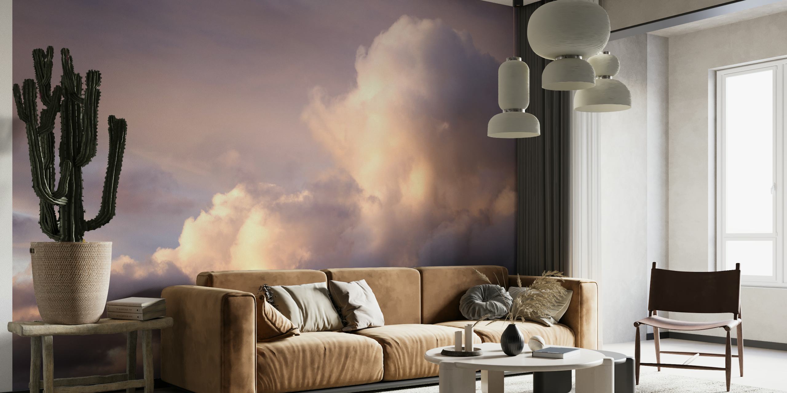 Mystical Evening Glow tapetti huoneessa