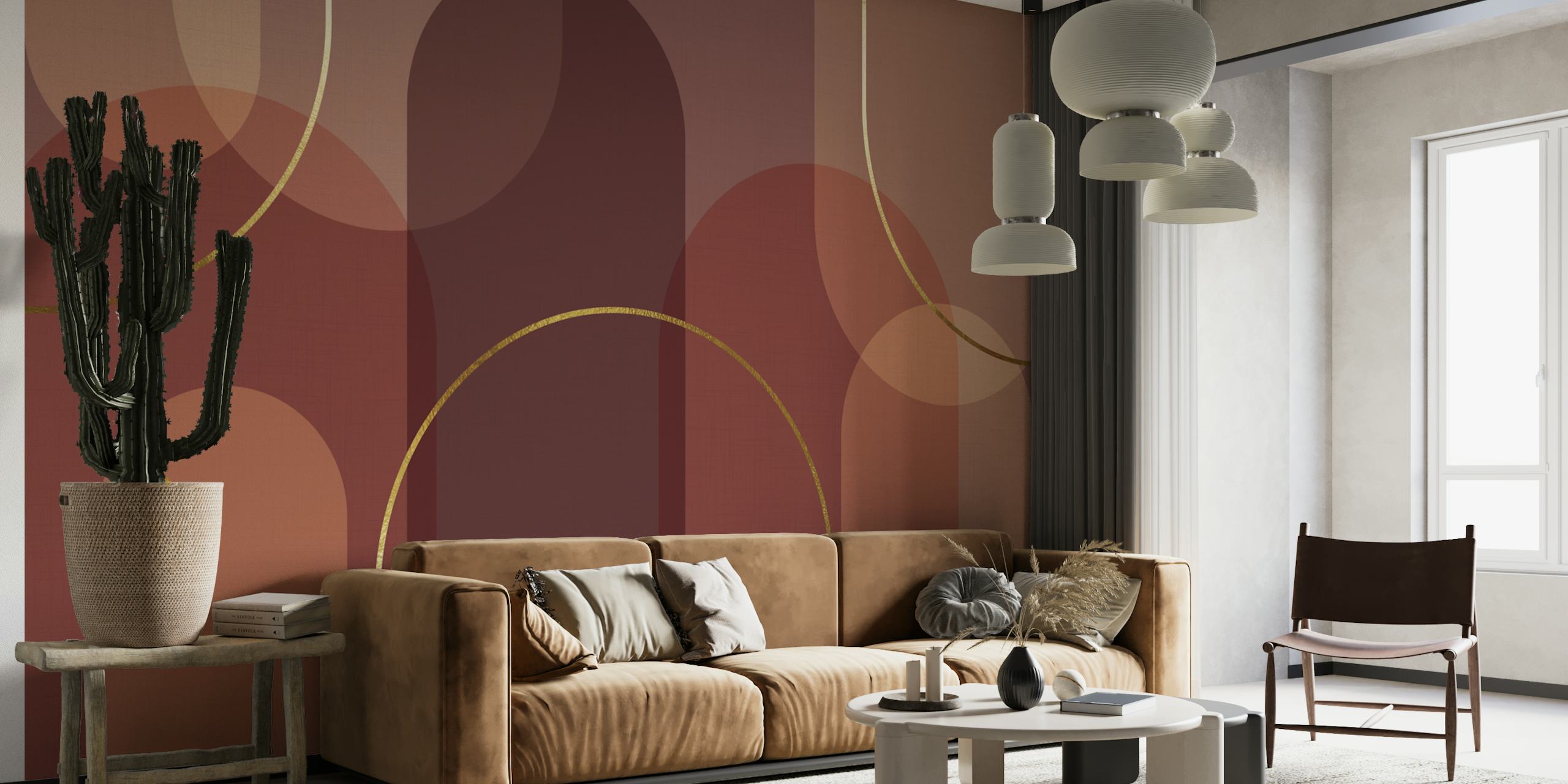 Elegant Earthy Tones tapetti huoneessa