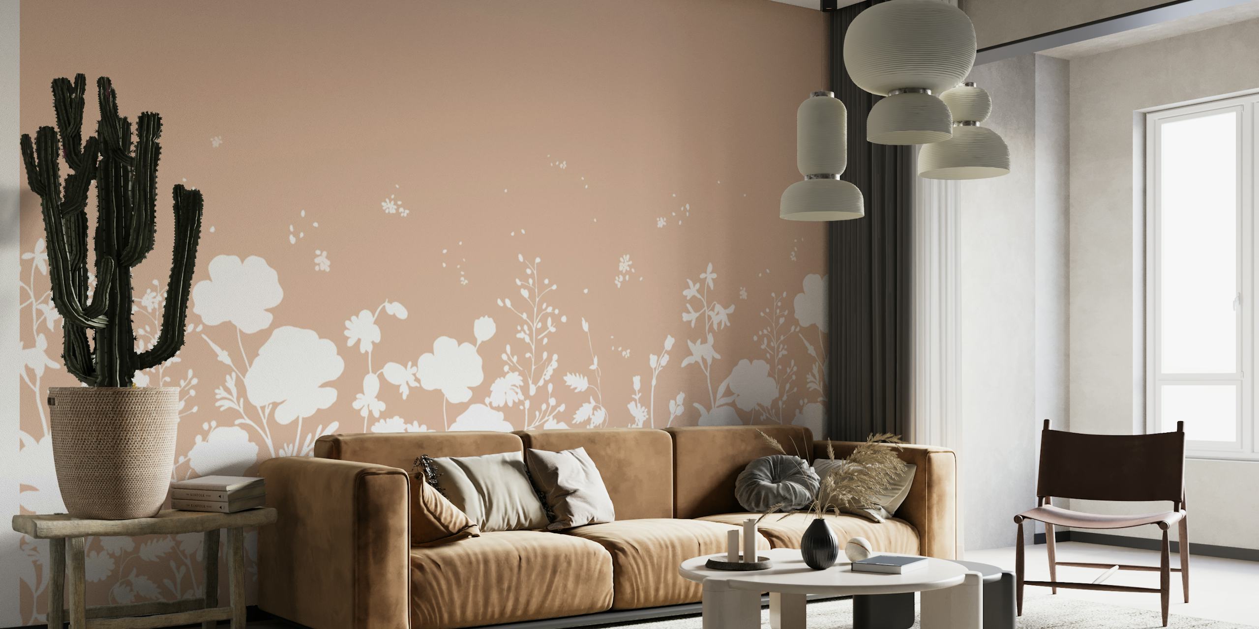 Meadow Breeze In Terracotta design de papel de parede