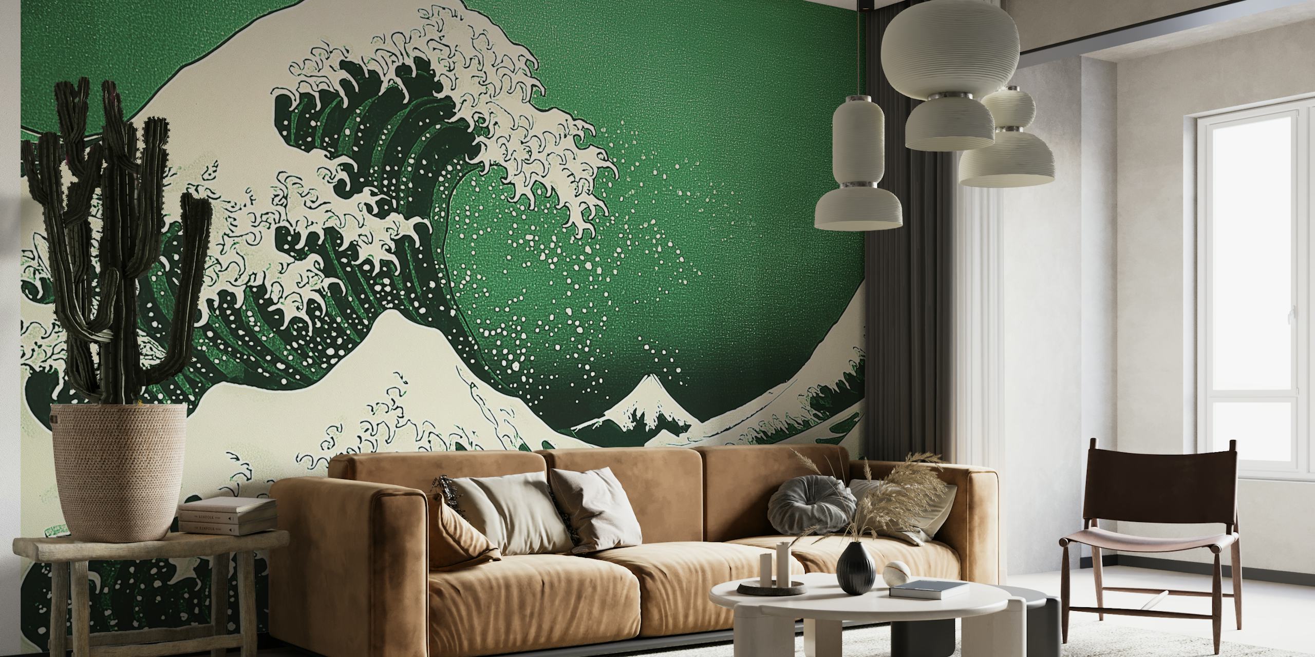 Oceanic Asian Majesty wallpaper design in a room