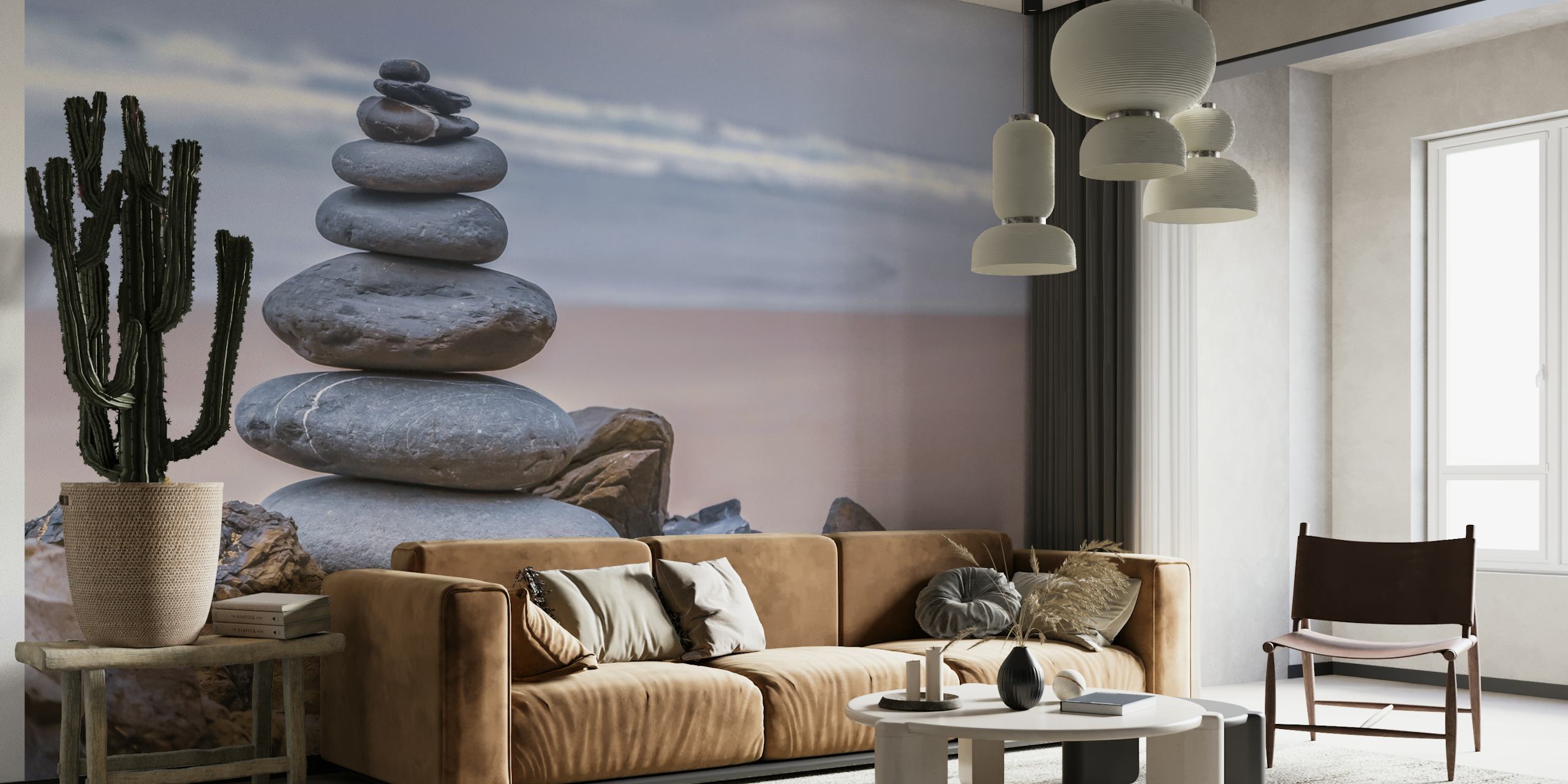Stone Cairn tapet i en rumindretning