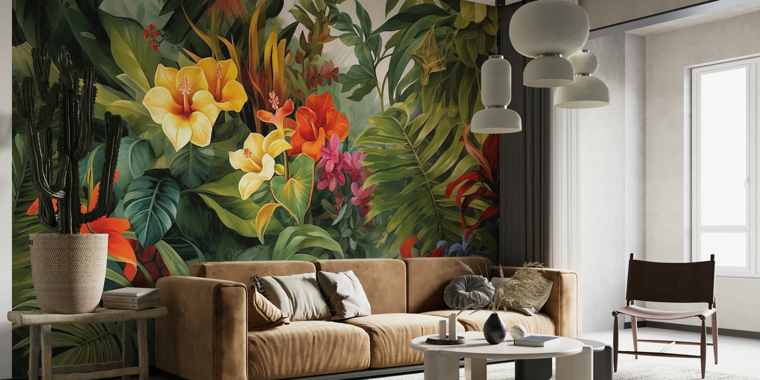 Tapeta Tropical Blossom Escape v místnosti