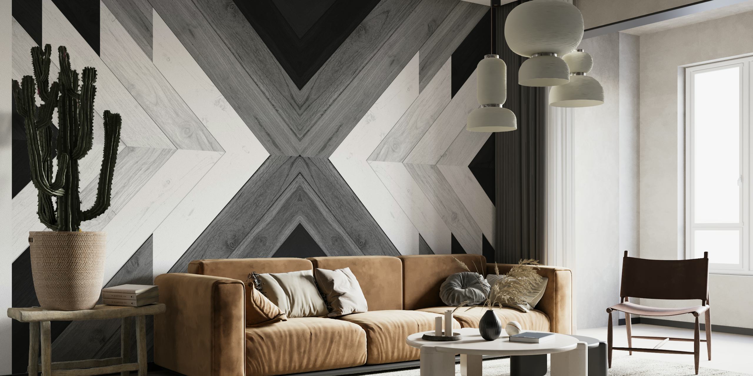 WoodStock Black and White wallpaper