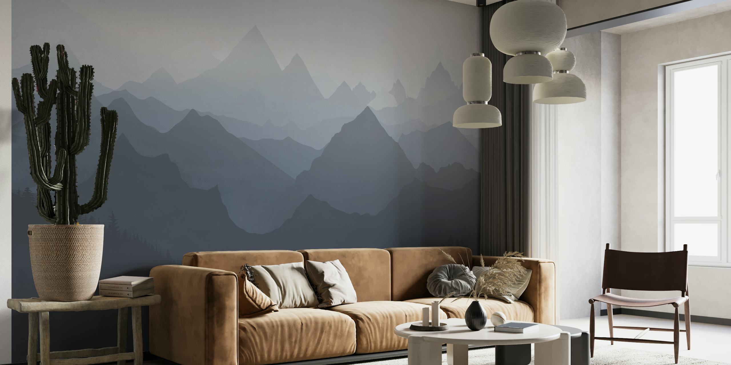 Mountains Blue wallpaper