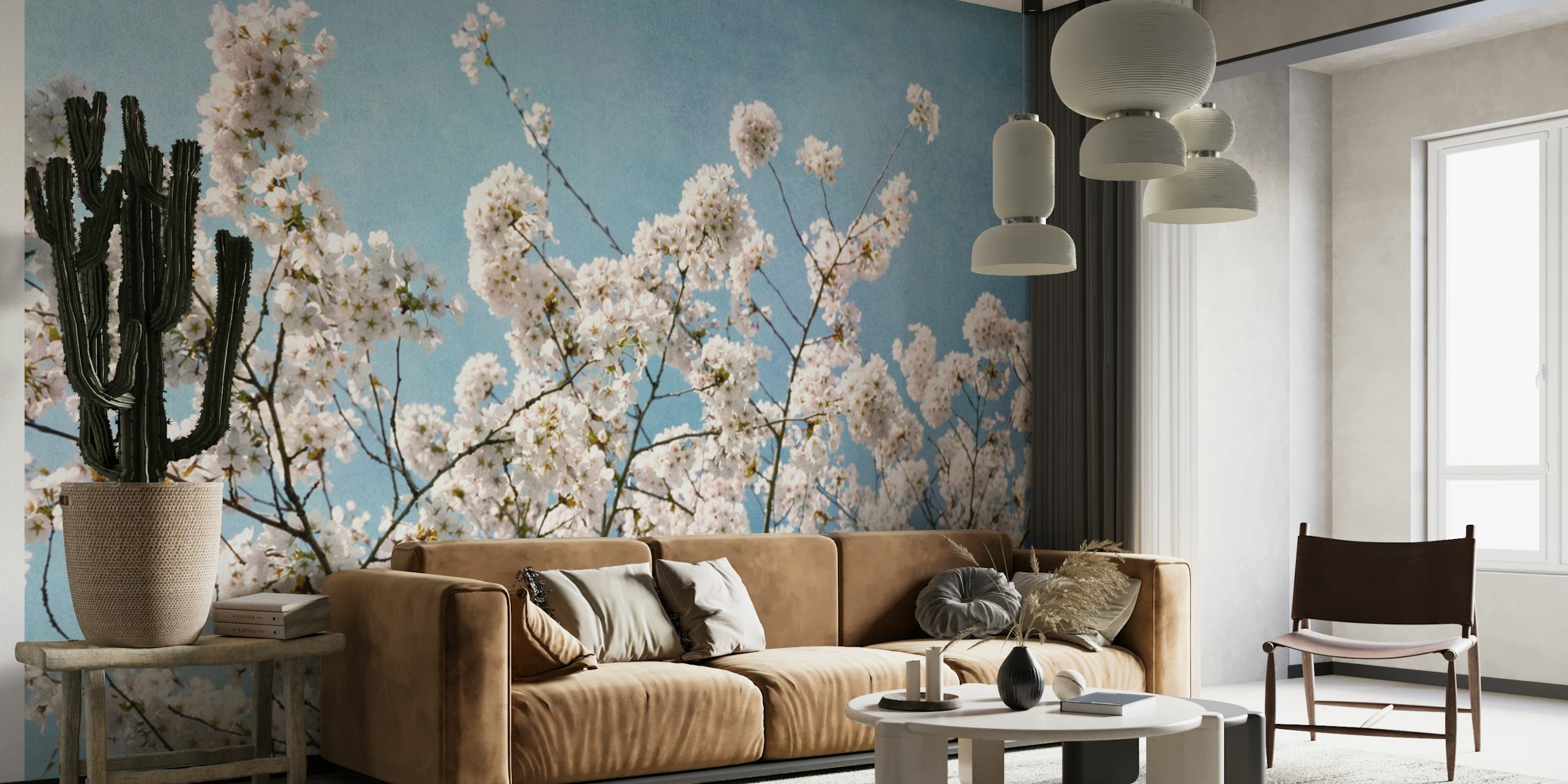 Blue sky blossoms wallpaper