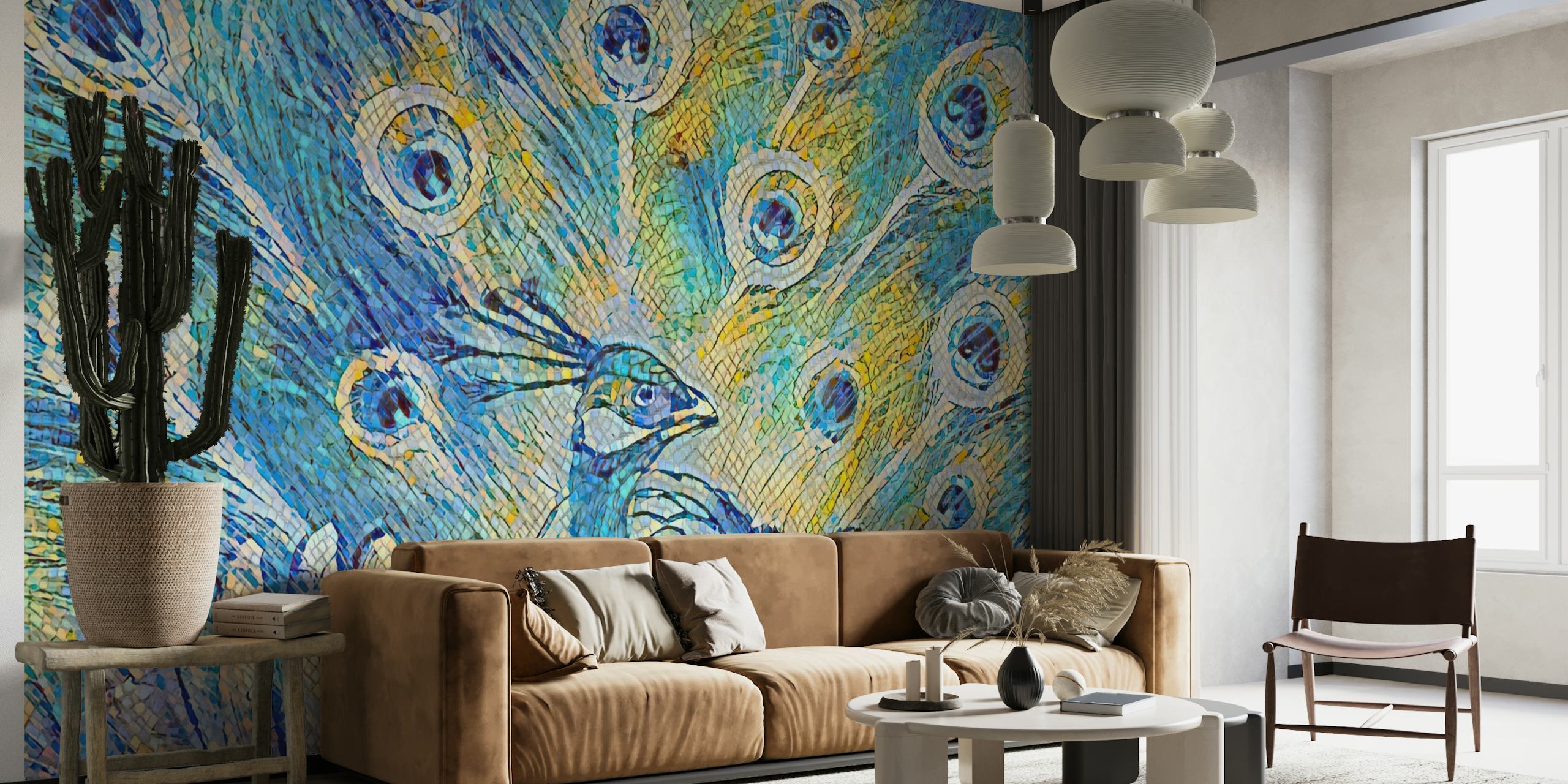 Peacock Mosaic wallpaper
