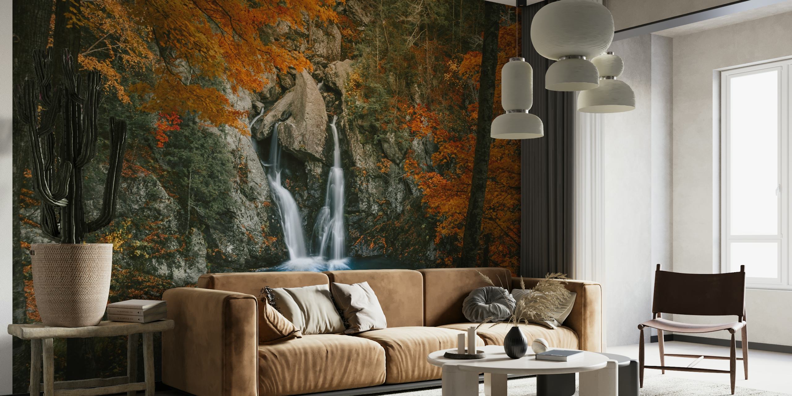 Autumn Waterfall wallpaper