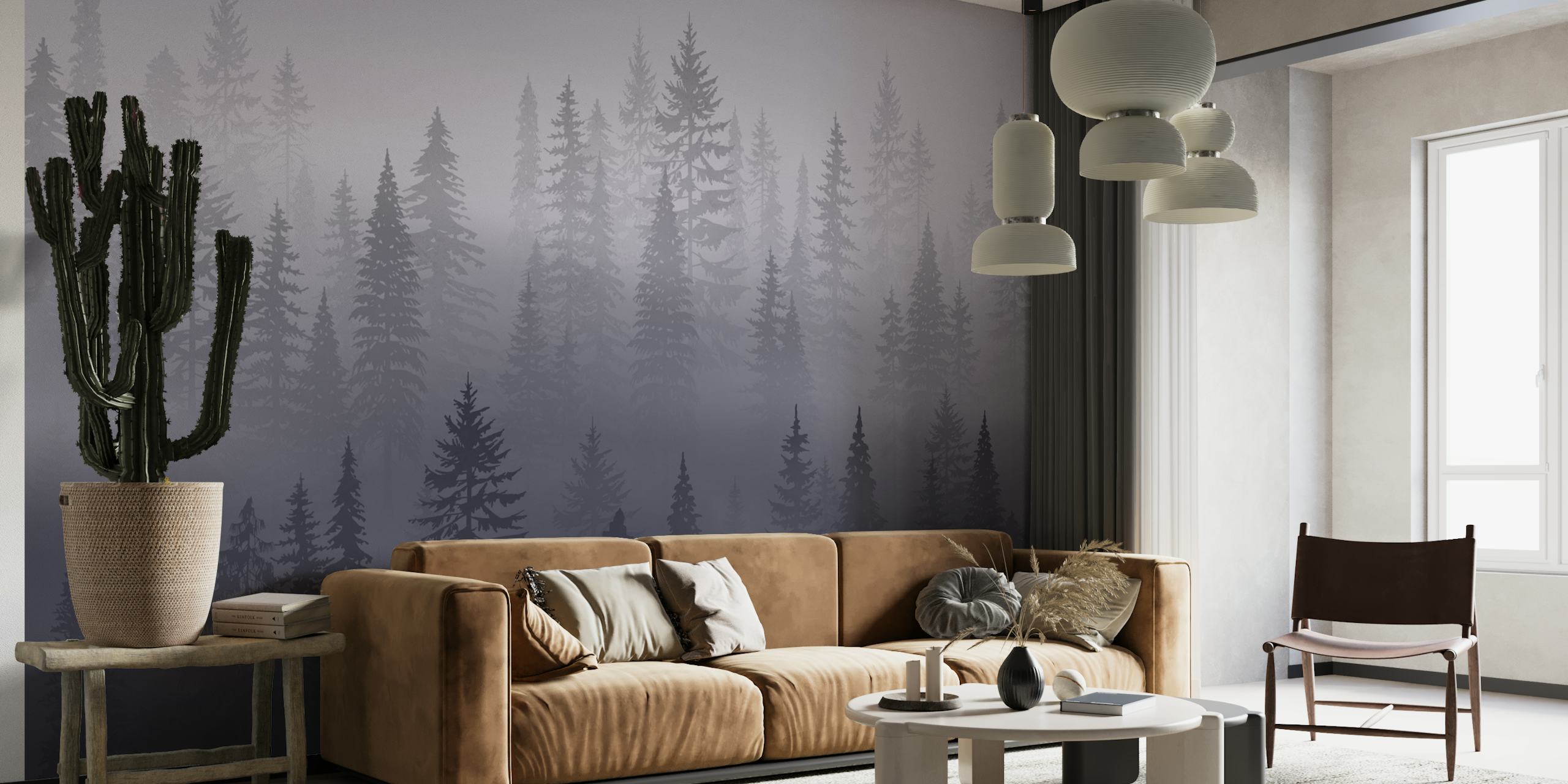 Forest Blue Mountain tapet i ett rum