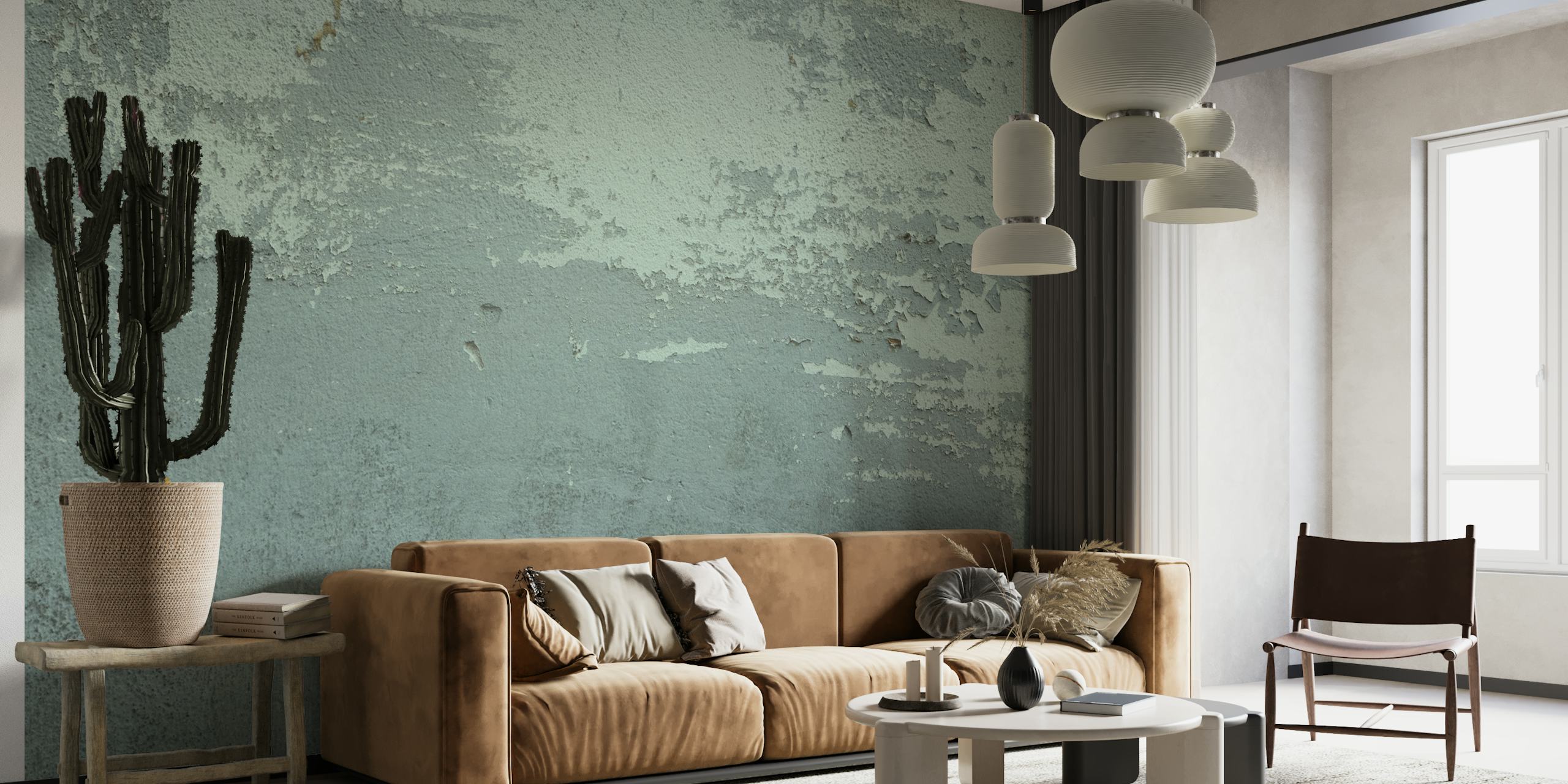 Old Wall Sage Green wallpaper in a room