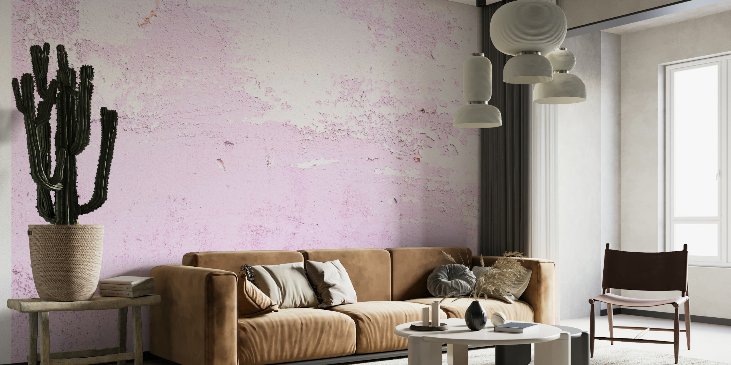 Light Pink Grunge Wall behang