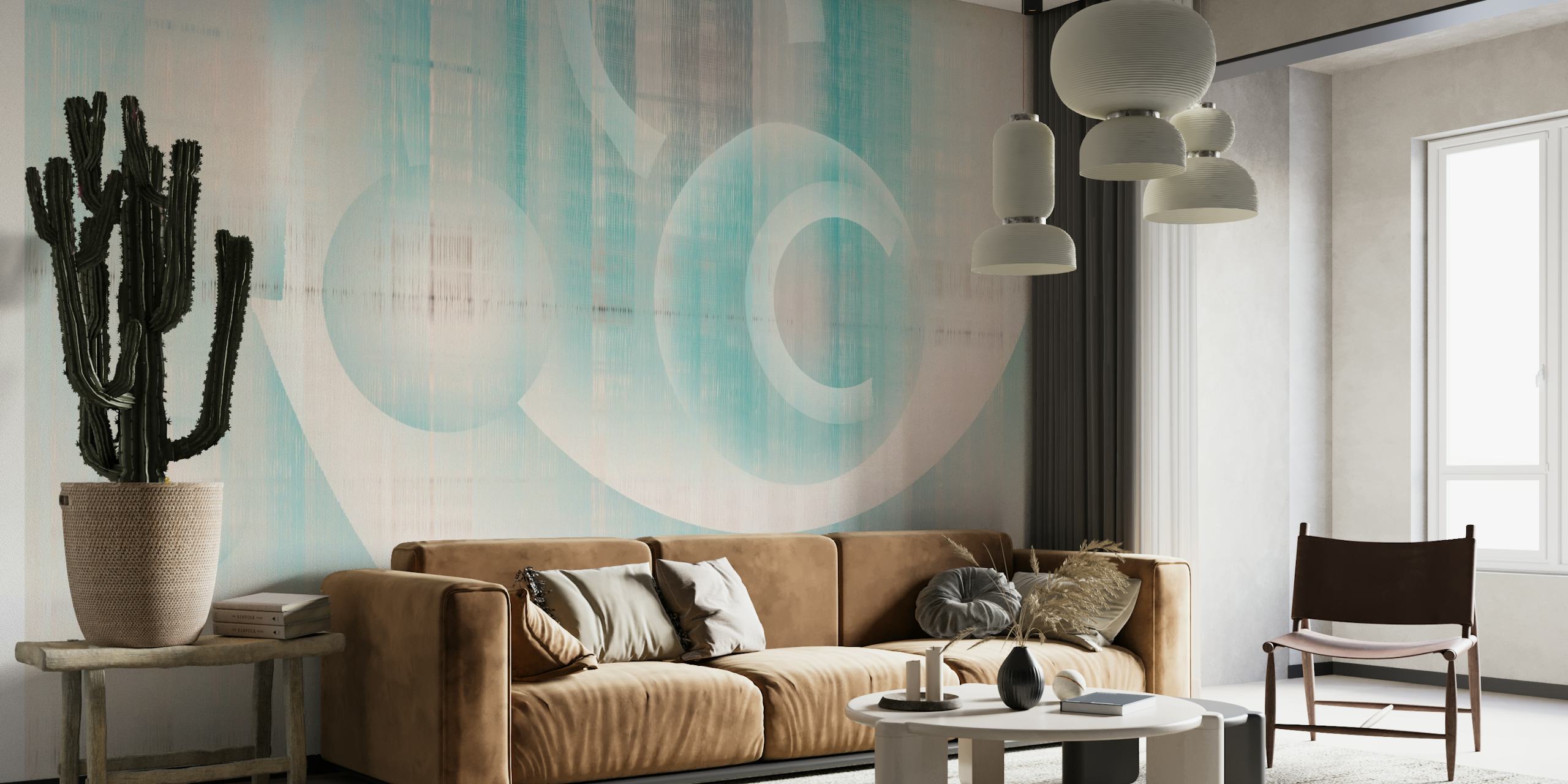 Soft Geometric Art Deco Lights wallpaper
