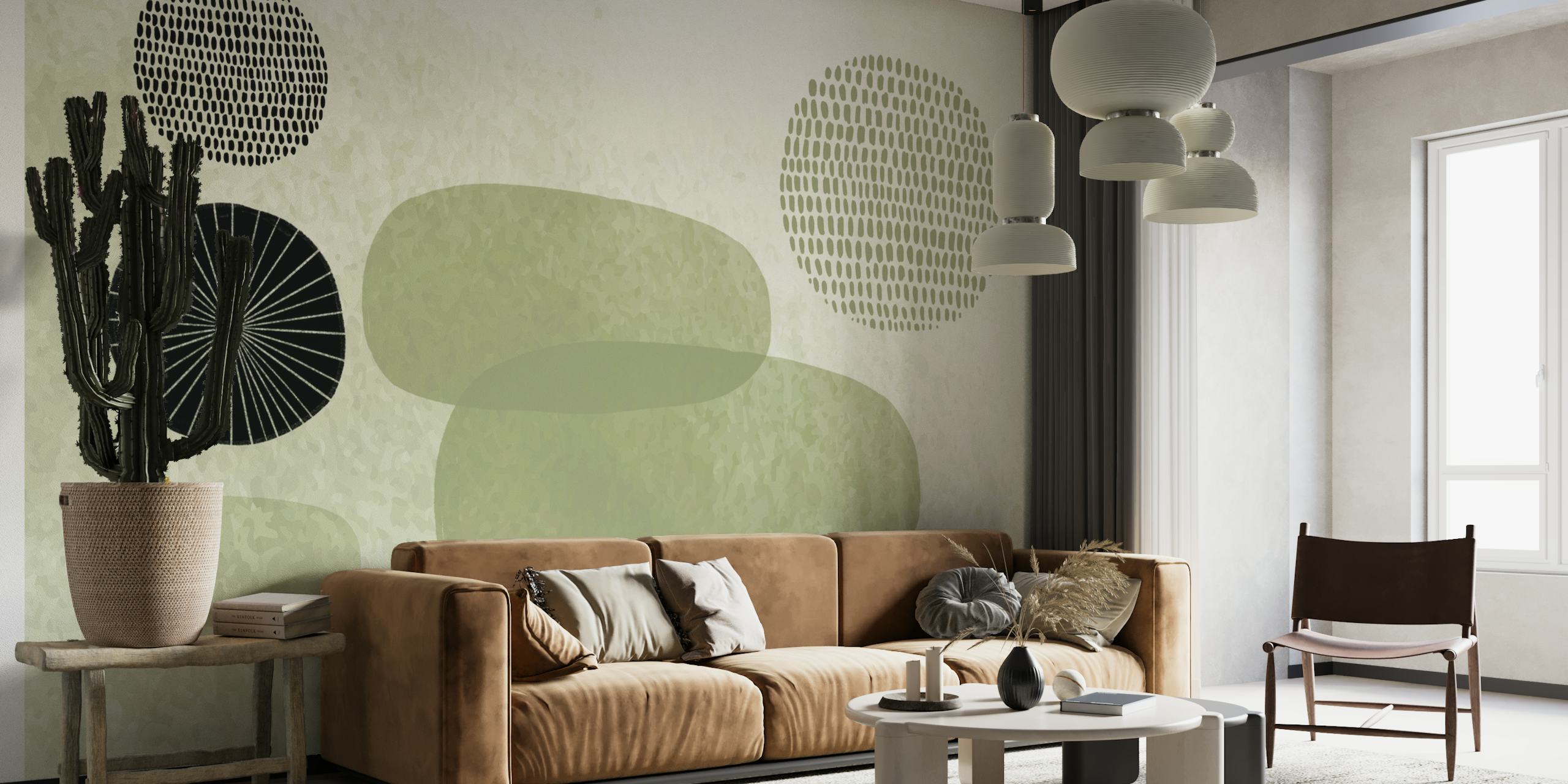 Soft Green Composition wallpaper