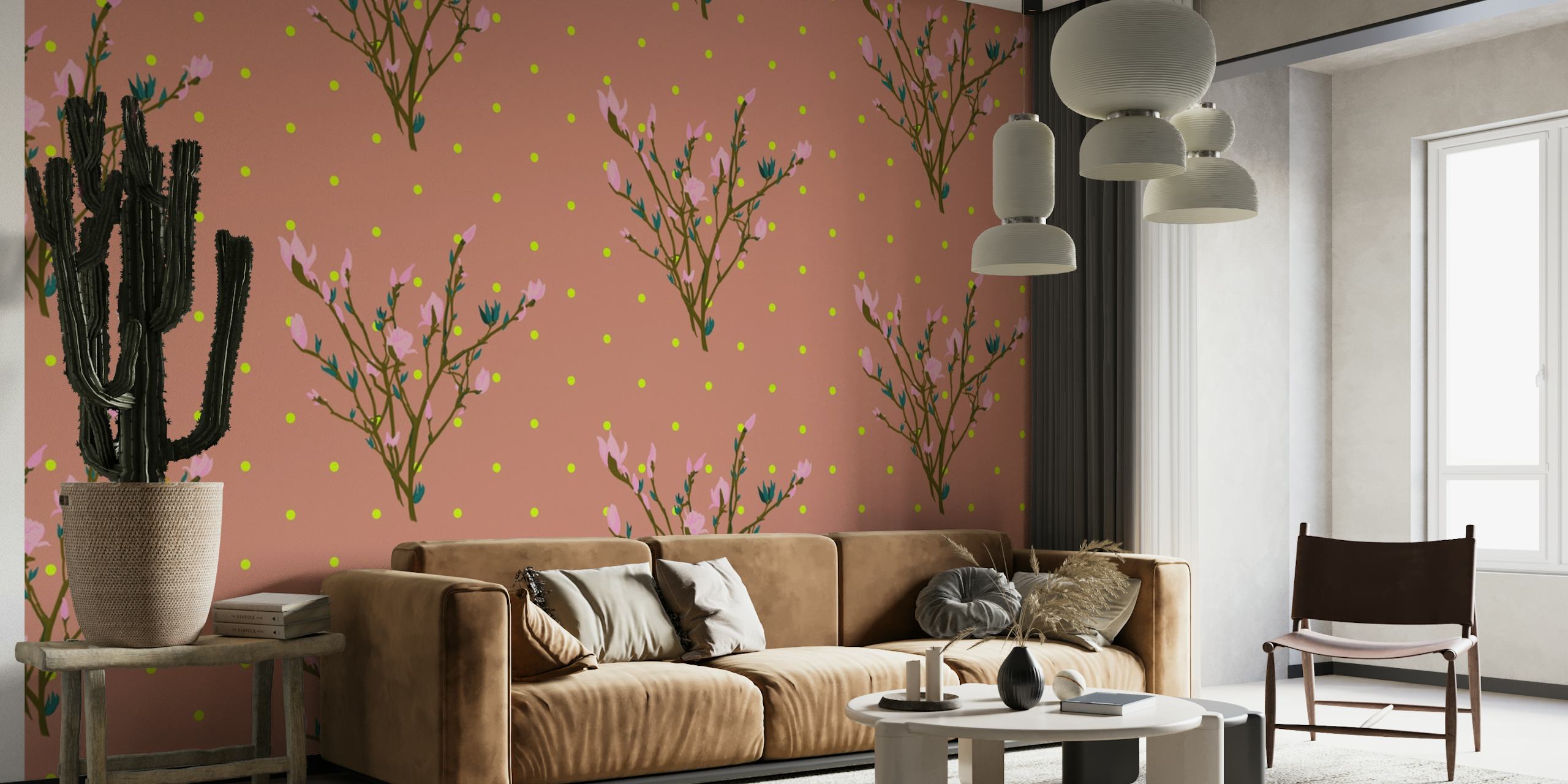Magnolia Nouveau wallpaper