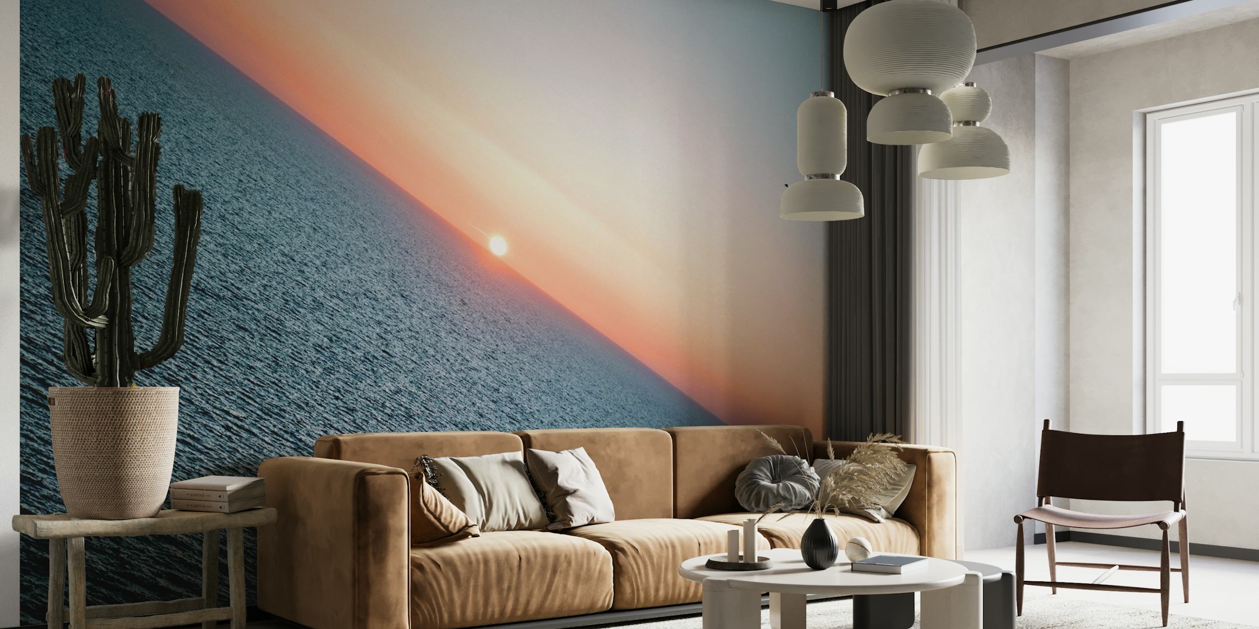 Crazy Sunset Ocean papel de parede